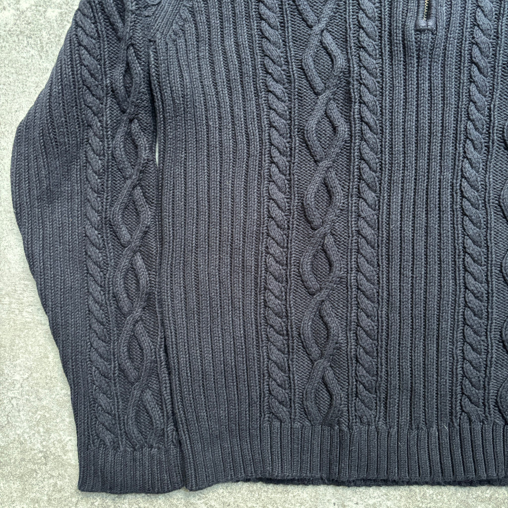 [1990's] Chaps Cable Knit Mock Neck Sweater