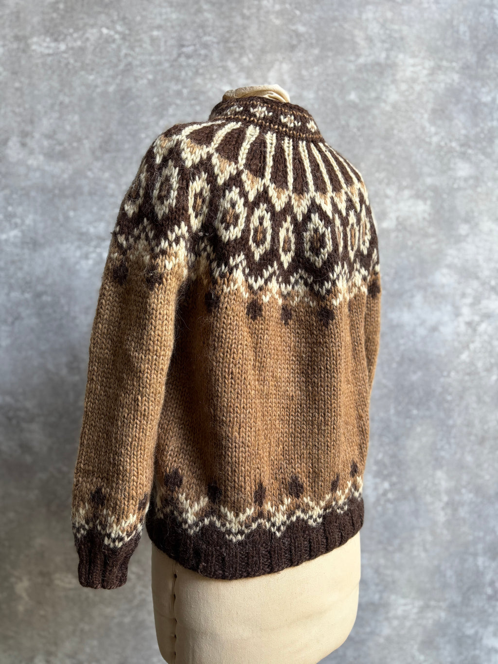 【~1980’s】Nordic Wool Knit Cardigan