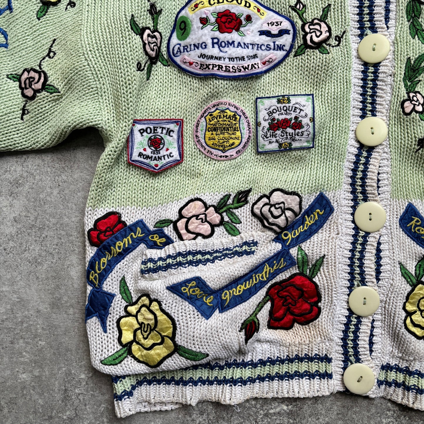 【1989年製】Whimsical Romantic Knit Cardigan