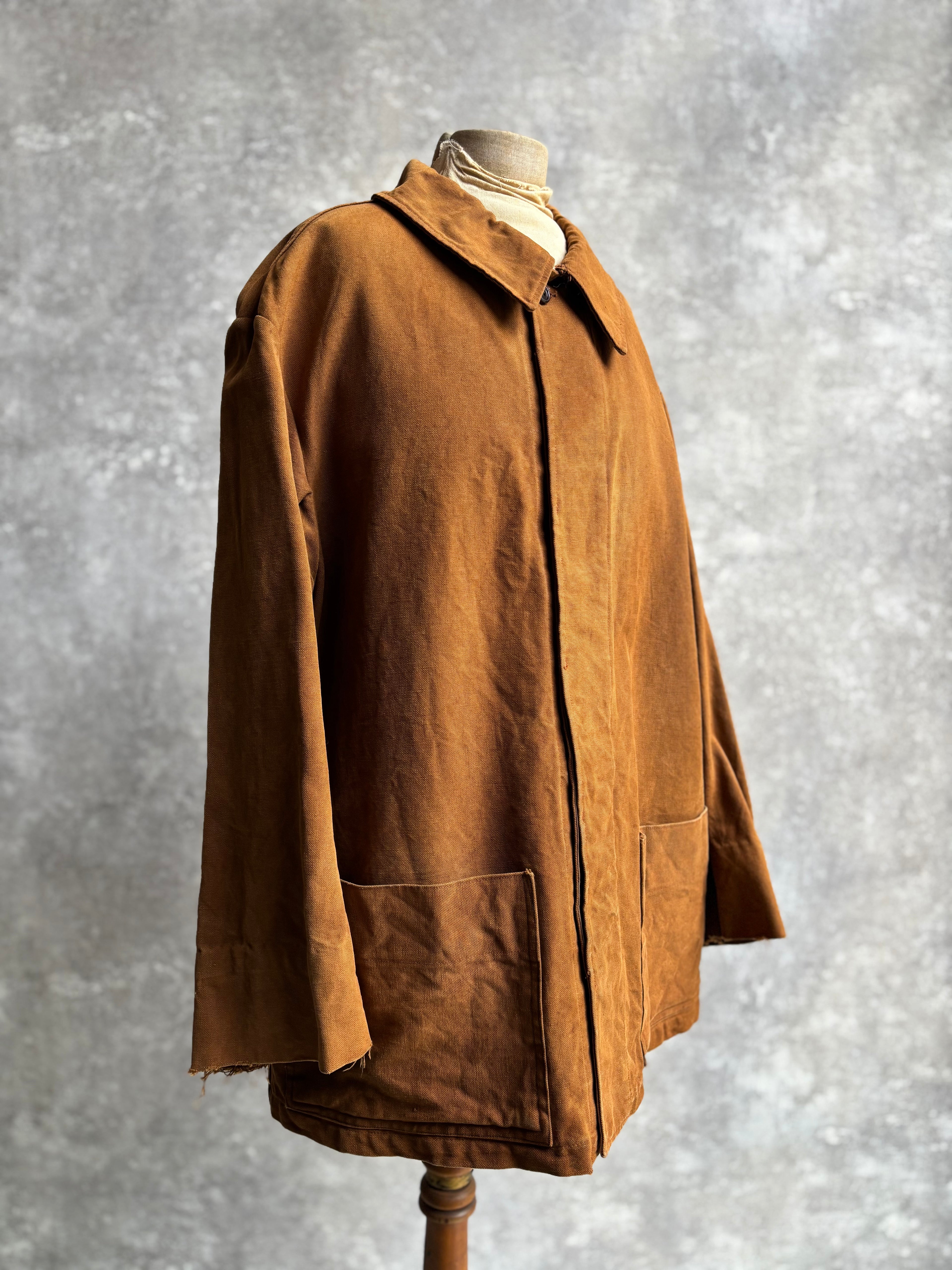 【~1980's】Vintage French Railway Brown Work Jacket