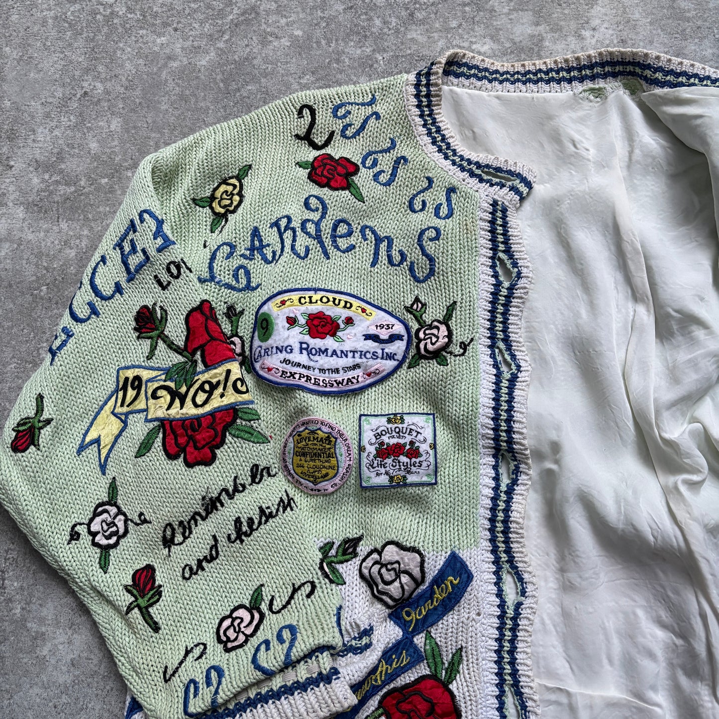 【1989年製】Whimsical Romantic Knit Cardigan