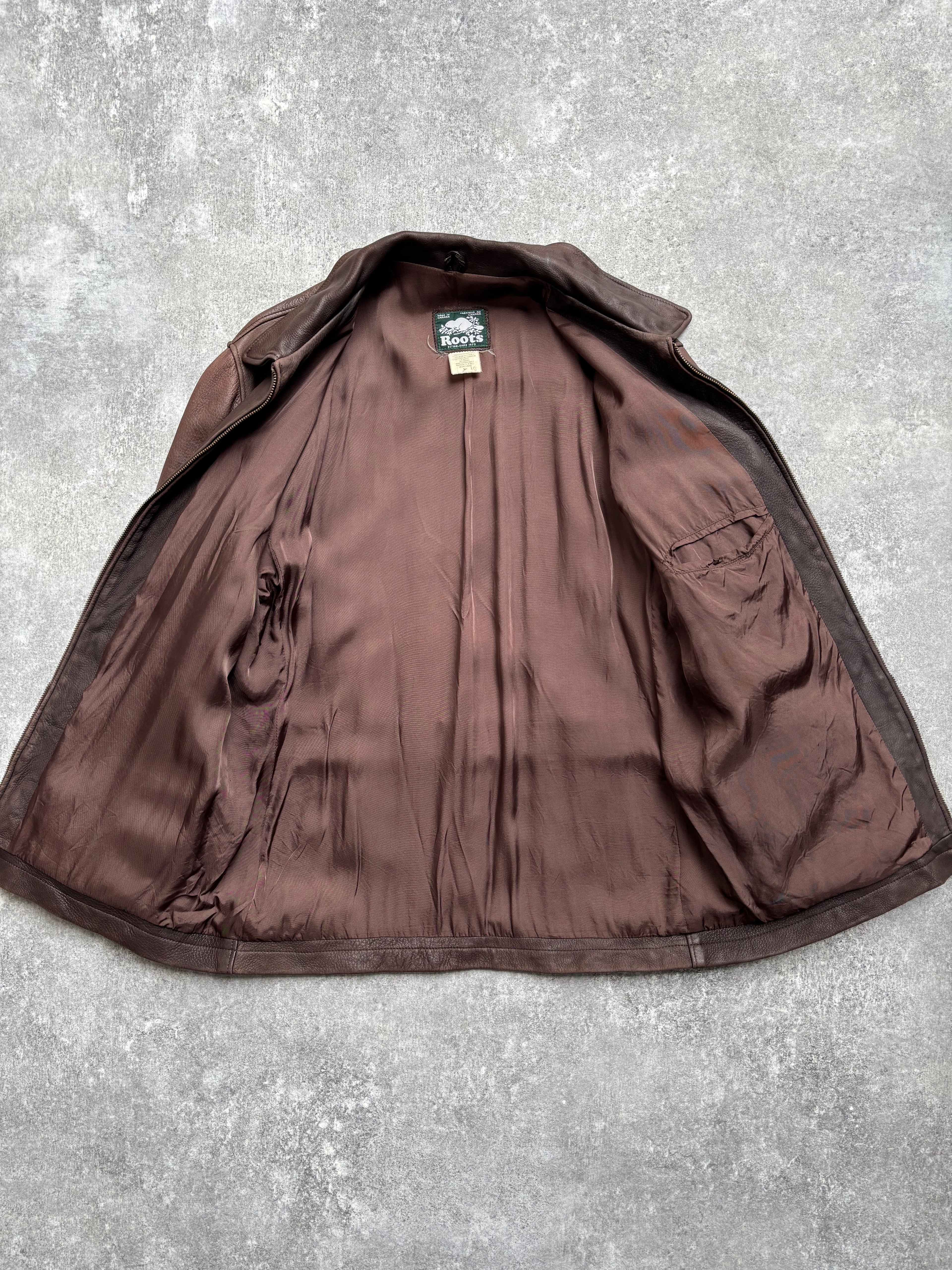 【1970‘s】 Roots Brown Leather Jacket