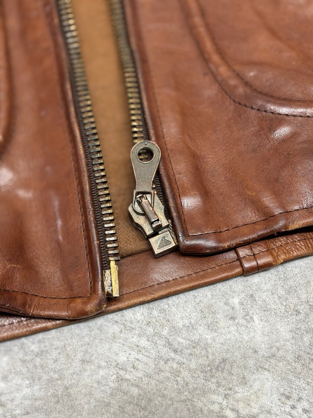 ~1990s Stealth & Co. Leather Zip Jacket – Brown