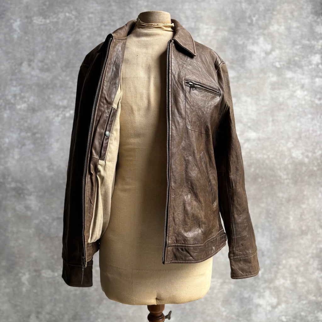 【1990's】Banana Republic Brown Leather Jacket