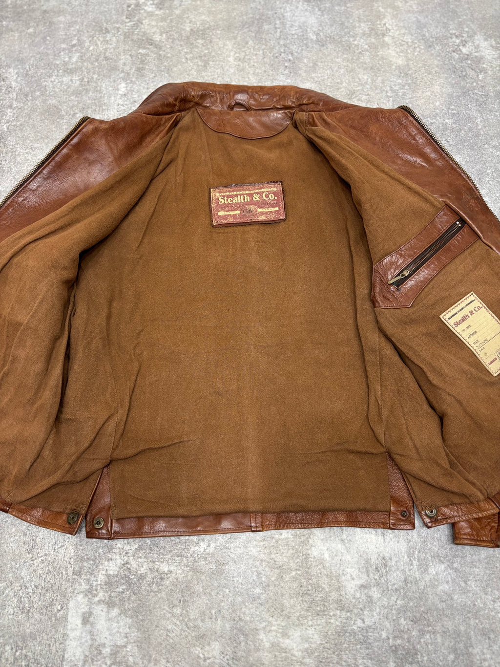 ~1990s Stealth & Co. Leather Zip Jacket – Brown