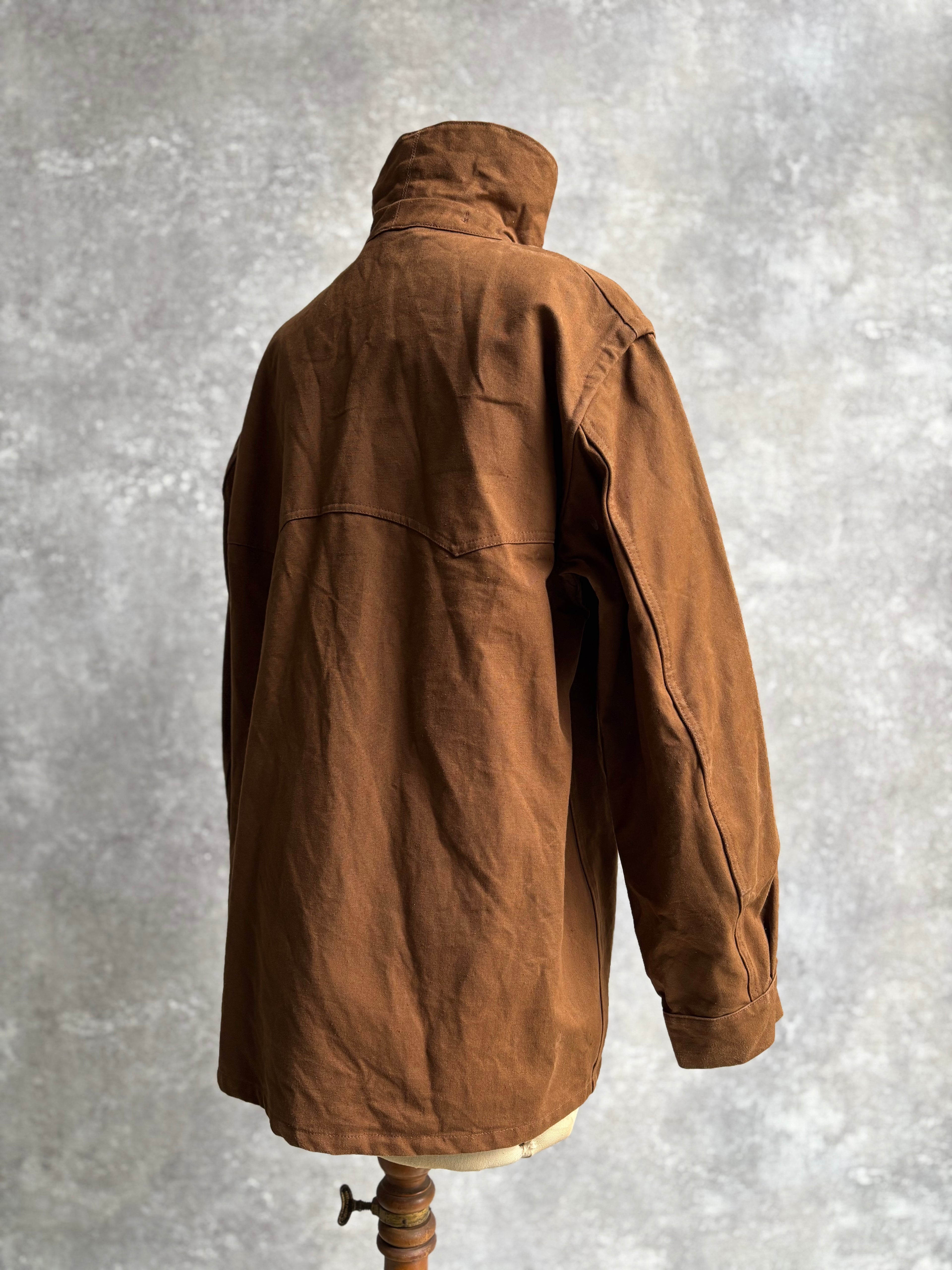 【~1980's】Vintage French Railway Brown Work Jacket