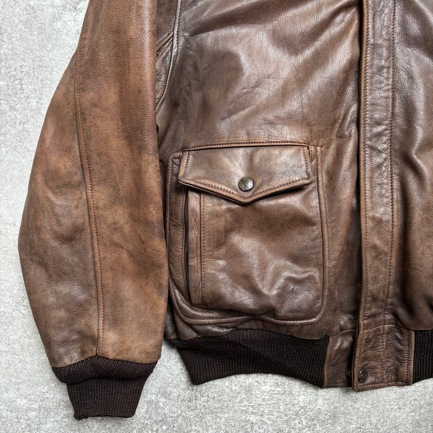 【~1990‘s】G-1 Type Brown Leather Fright Jacket