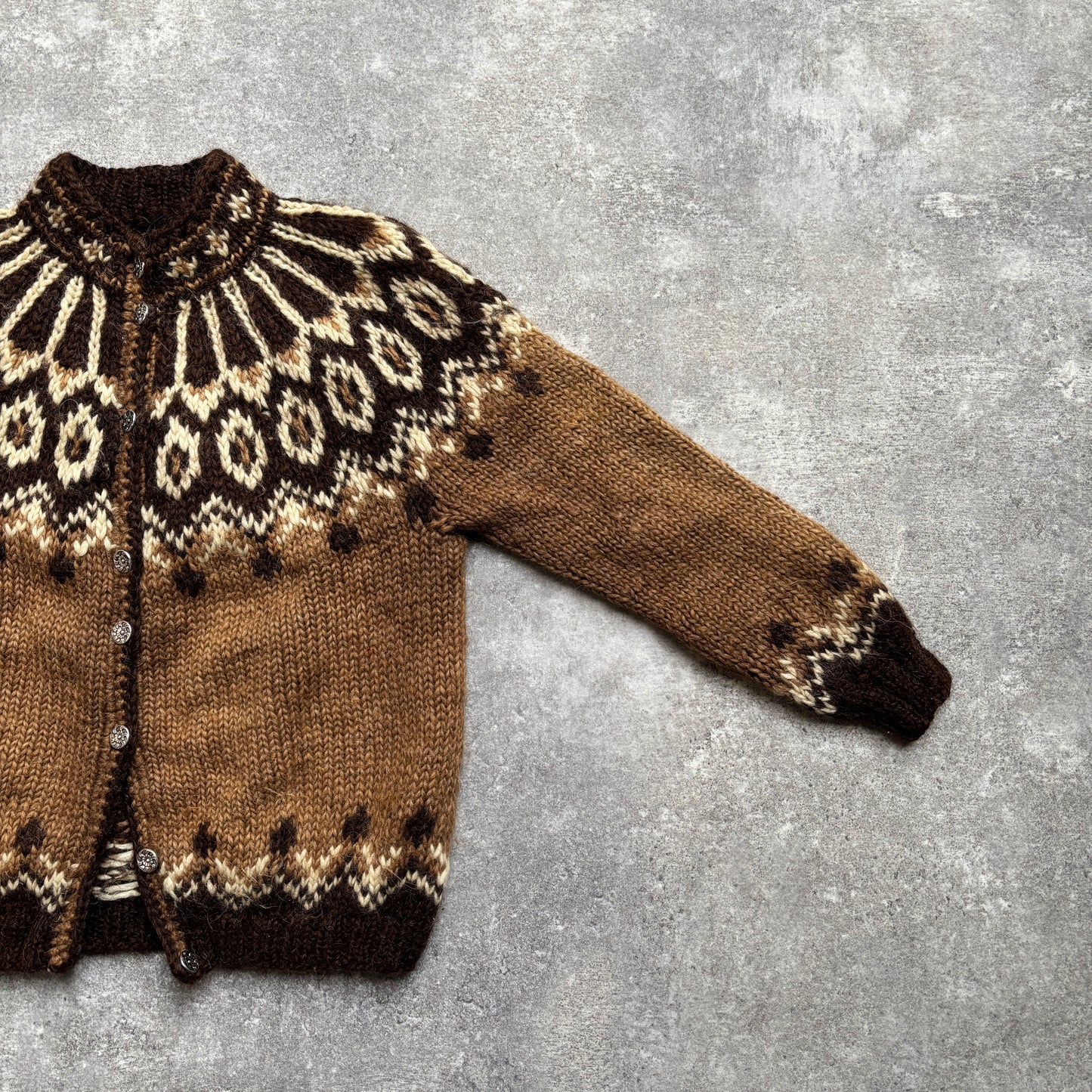 【~1980’s】Nordic Wool Knit Cardigan