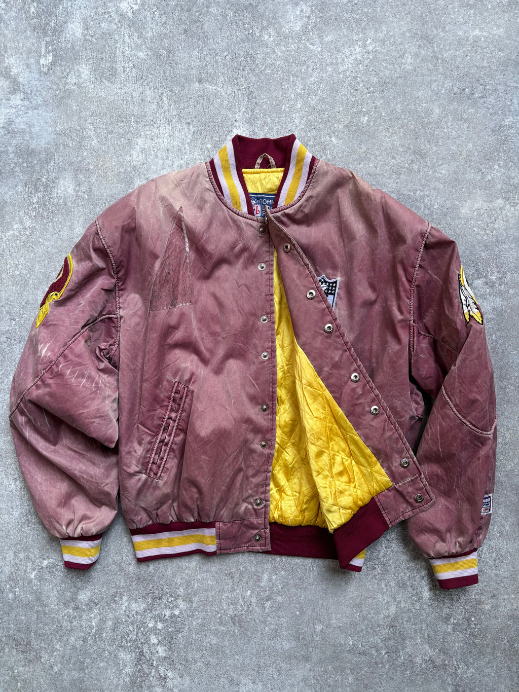 [1990's] NFL Washington Redskins Varsity Fade Jacket