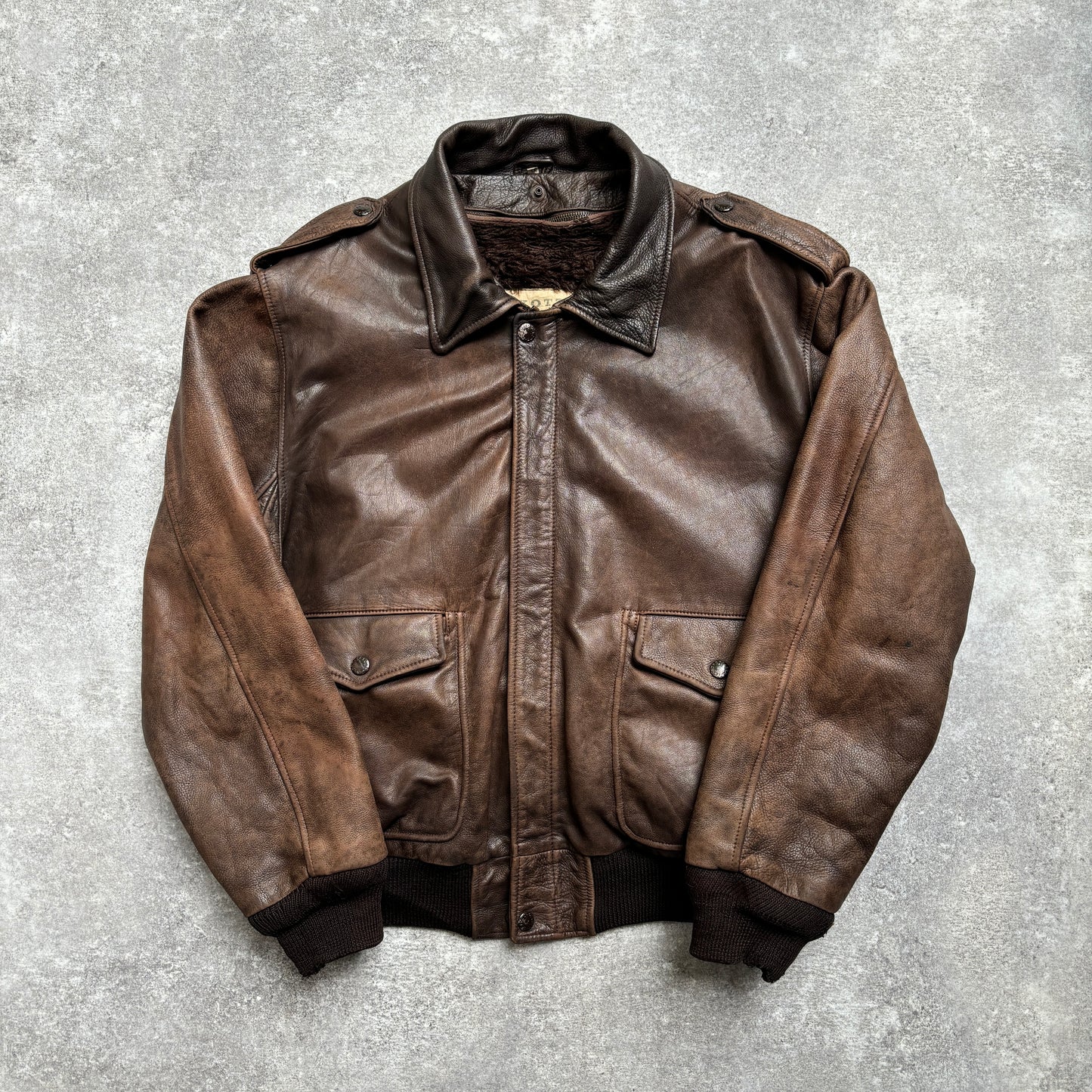 【~1990‘s】G-1 Type Brown Leather Fright Jacket