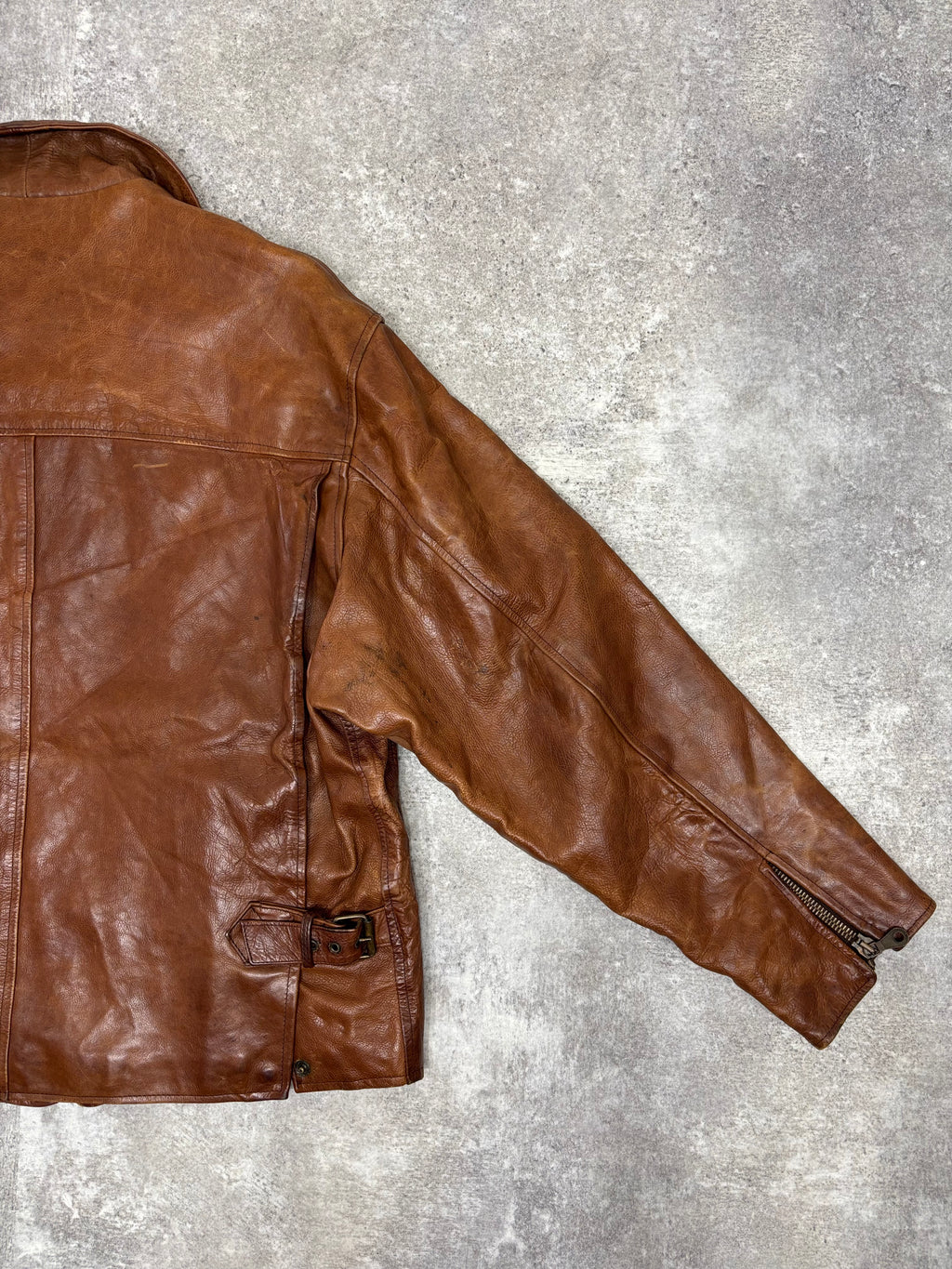 ~1990s Stealth & Co. Leather Zip Jacket – Brown