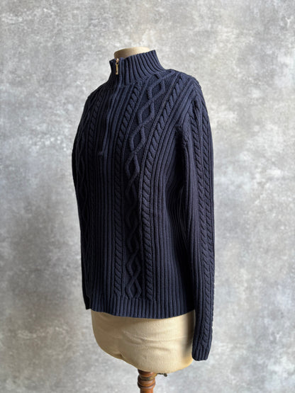 【1990's】Chaps Cable Knit Mock Neck Sweater