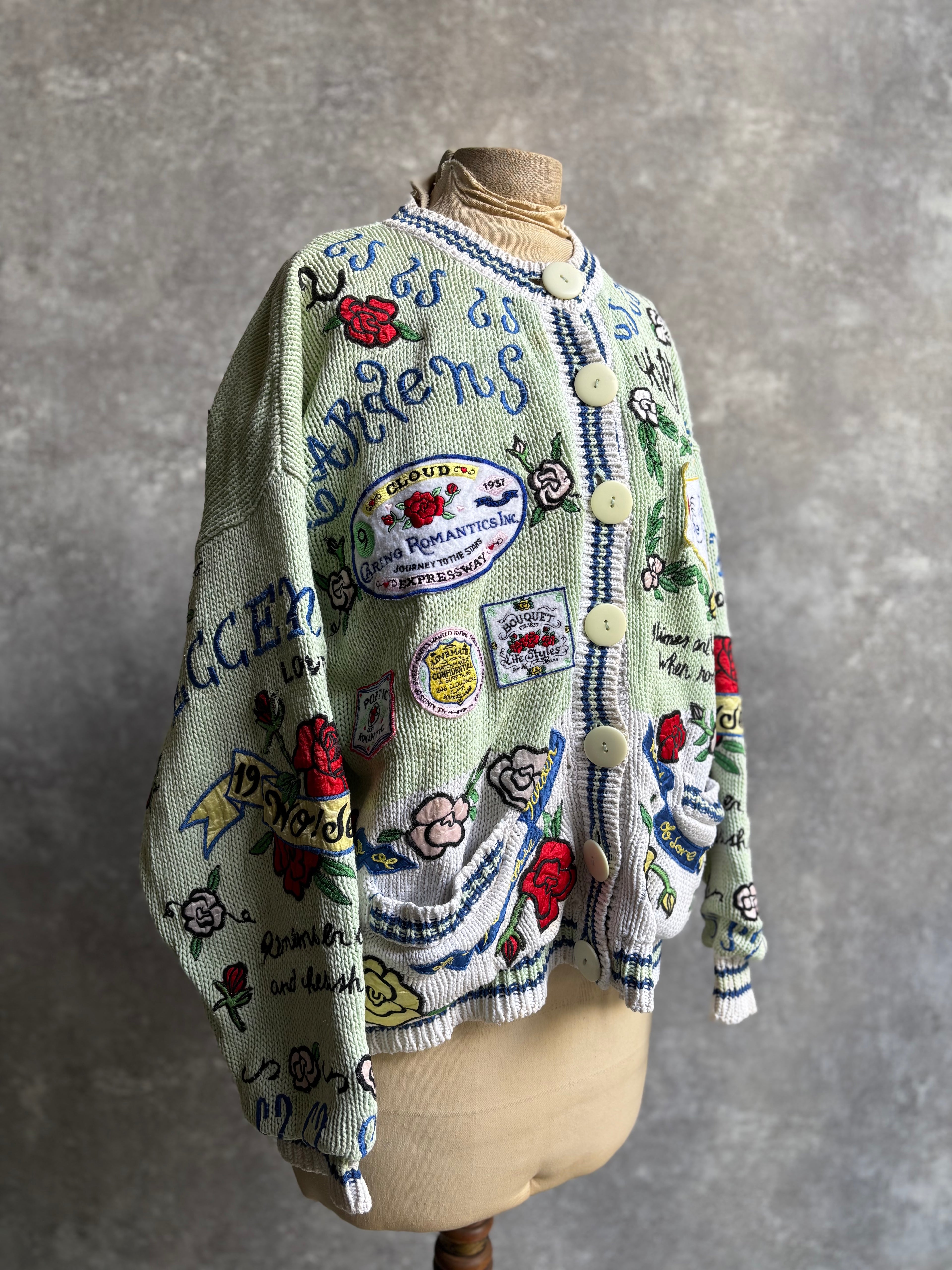 [1989] Whimsical Romantic Knit Cardigan