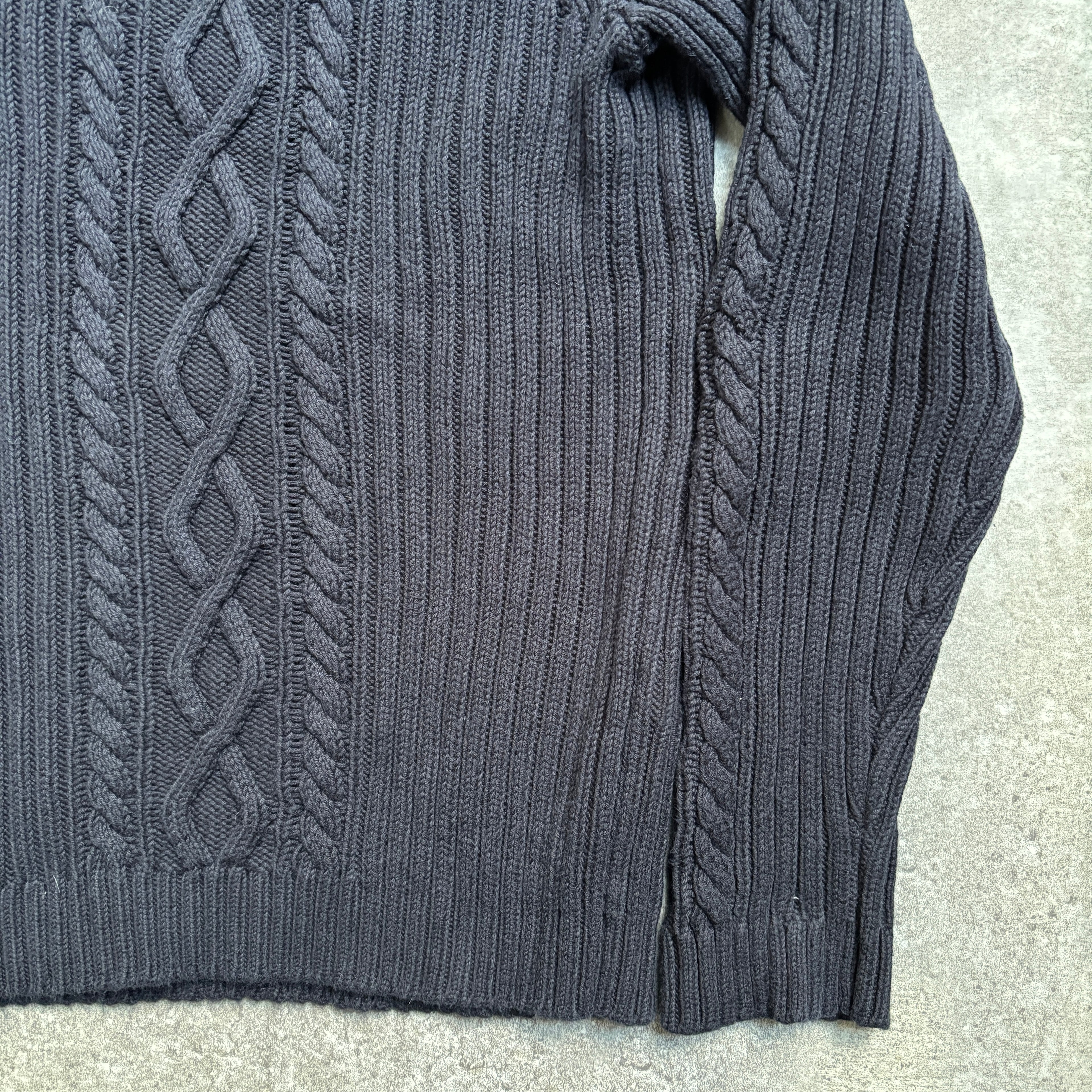 [1990's] Chaps Cable Knit Mock Neck Sweater