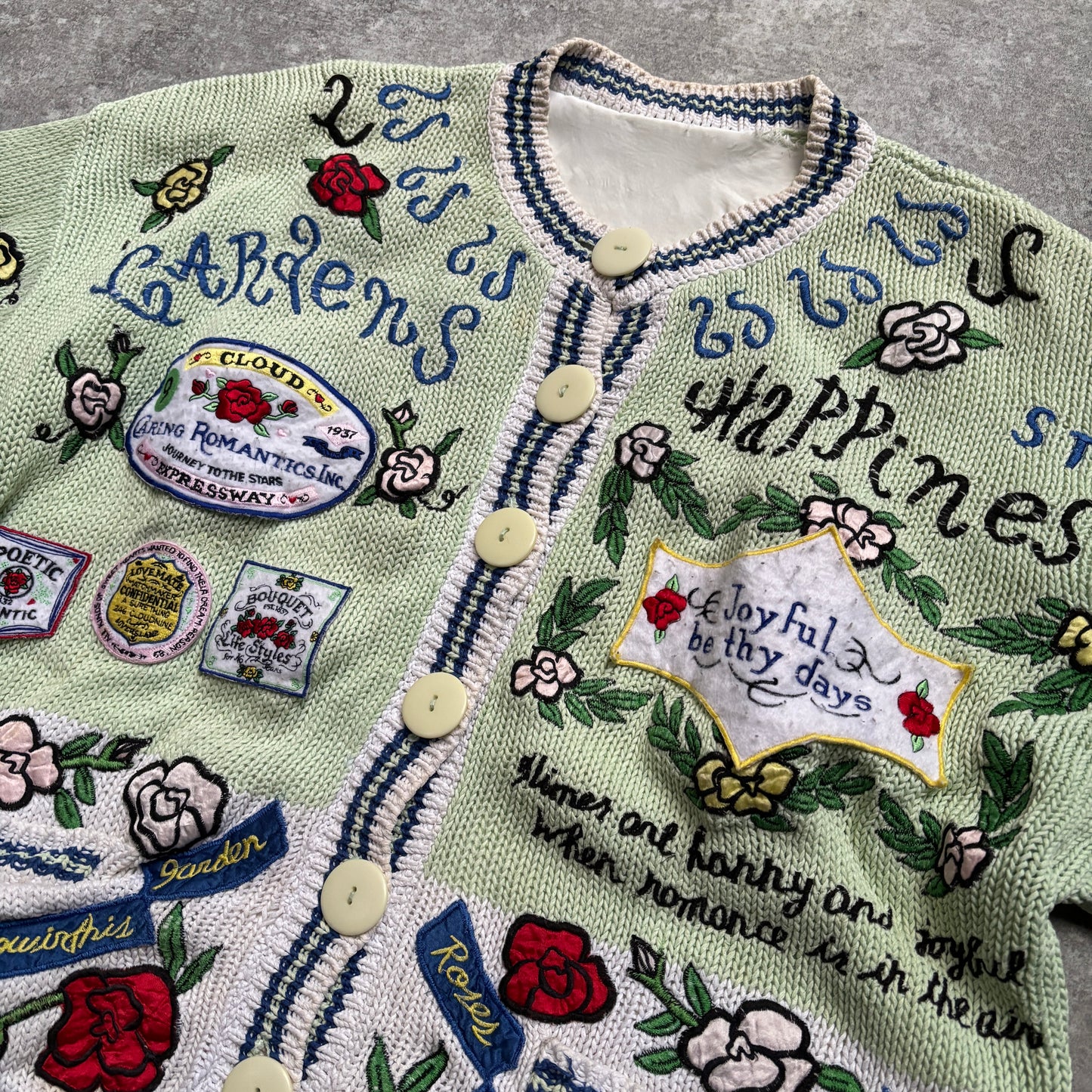 【1989年製】Whimsical Romantic Knit Cardigan