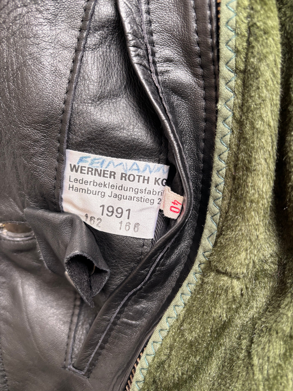 【1991】Vintage Leather German Police Jacket