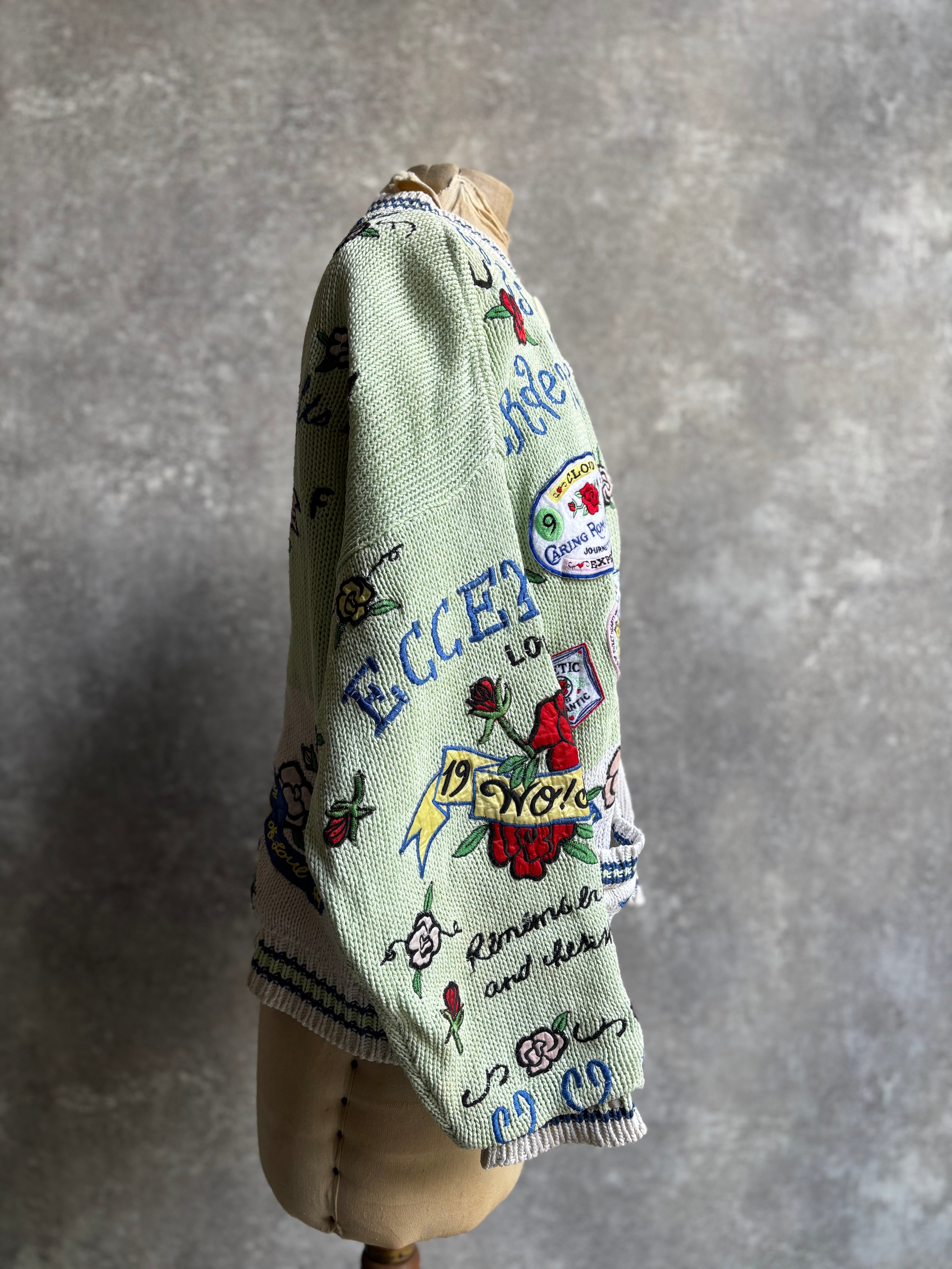 [1989] Whimsical Romantic Knit Cardigan