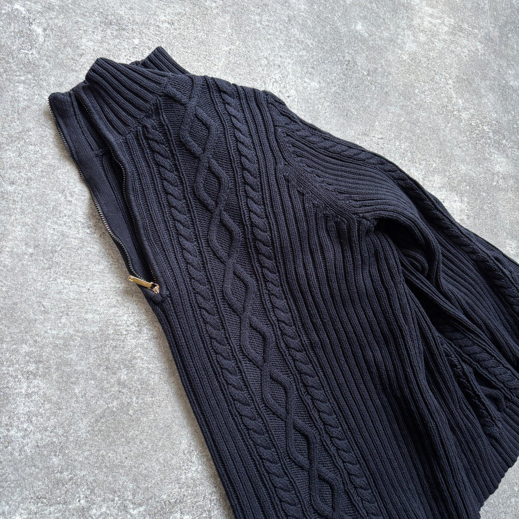 [1990's] Chaps Cable Knit Mock Neck Sweater