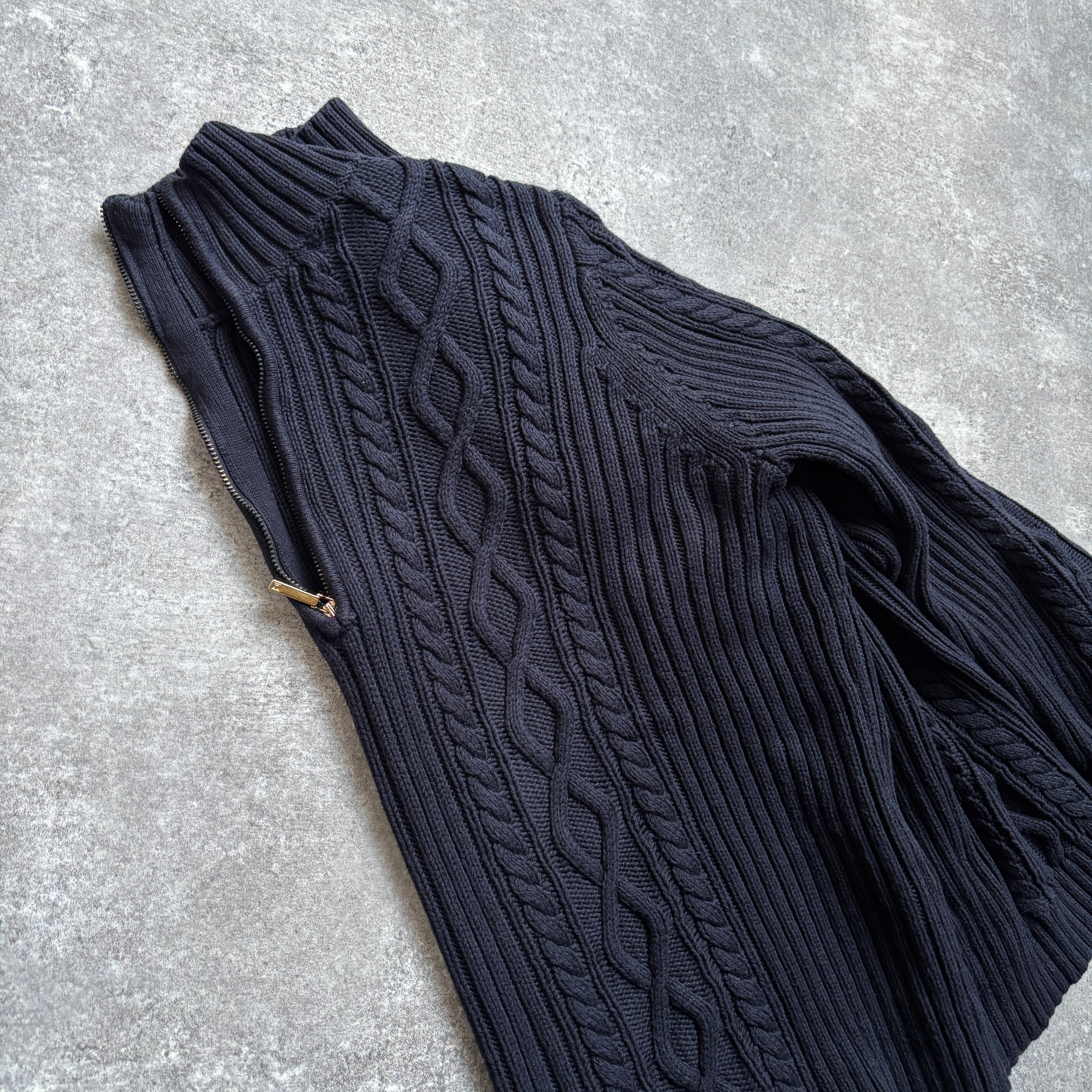 [1990's] Chaps Cable Knit Mock Neck Sweater