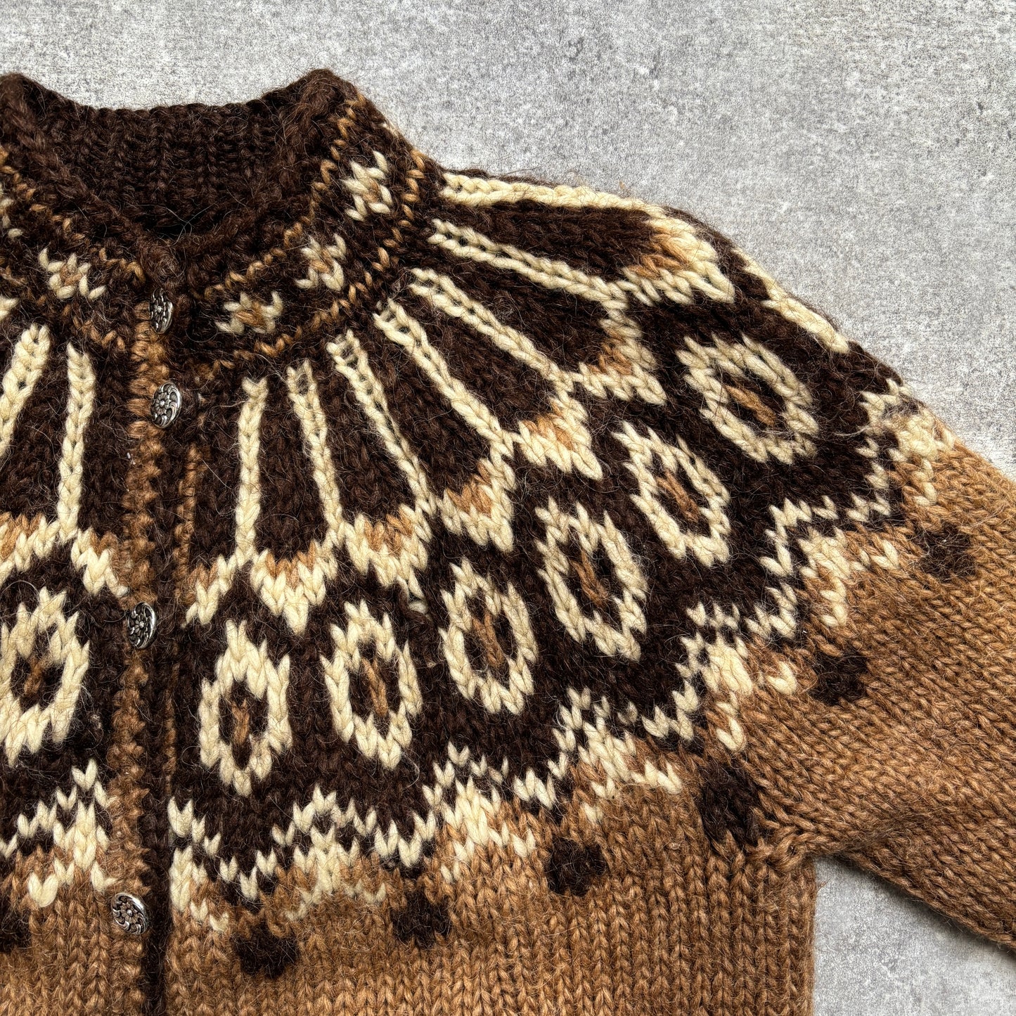 【~1980’s】Nordic Wool Knit Cardigan