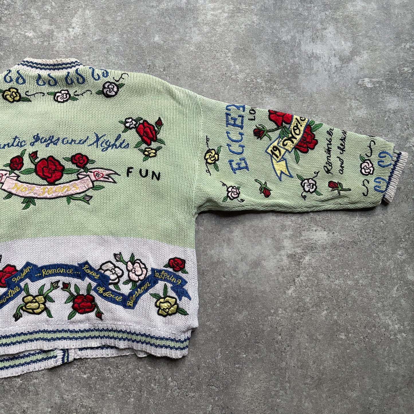 【1989年製】Whimsical Romantic Knit Cardigan