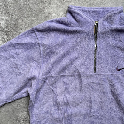 【1990's】Nike Purple Half Zip Fleece Pullover