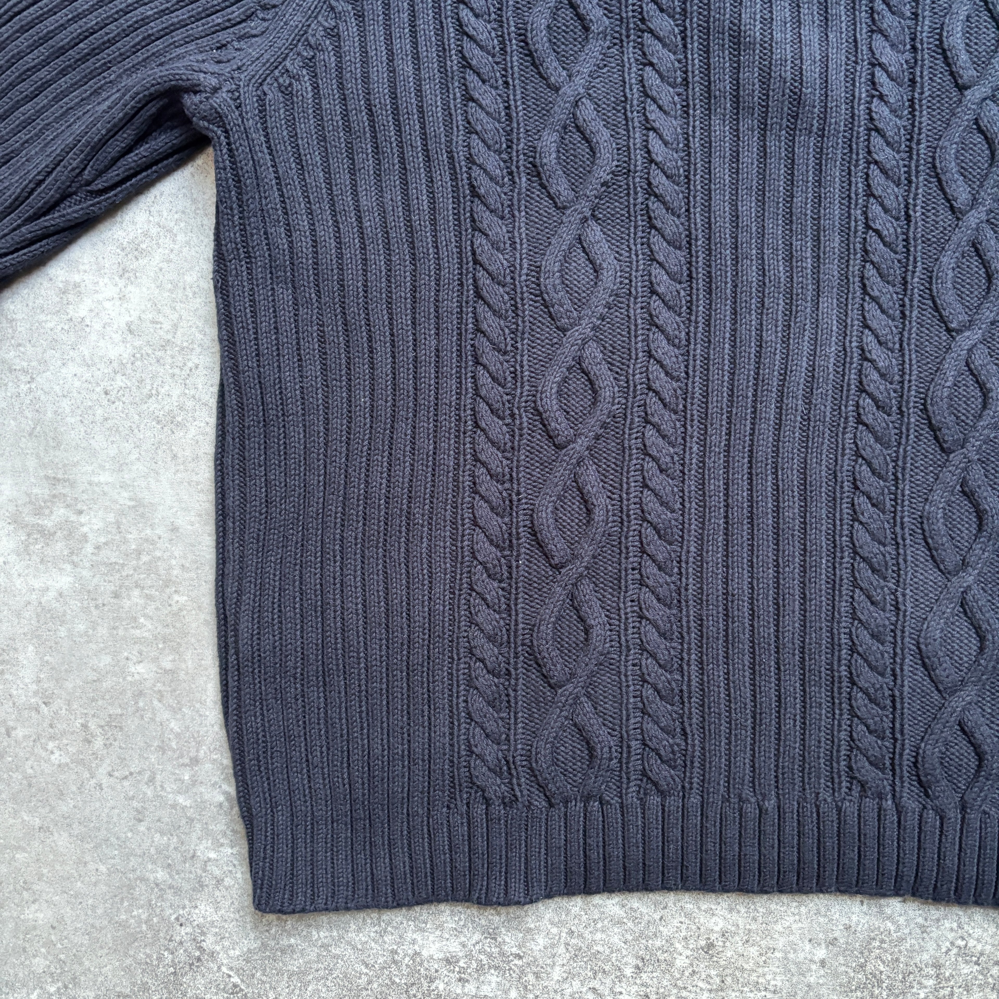 [1990's] Chaps Cable Knit Mock Neck Sweater