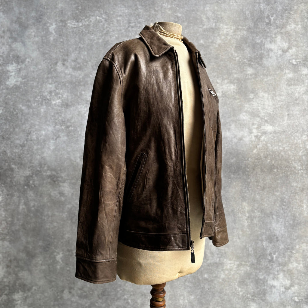 【1990's】Banana Republic Brown Leather Jacket