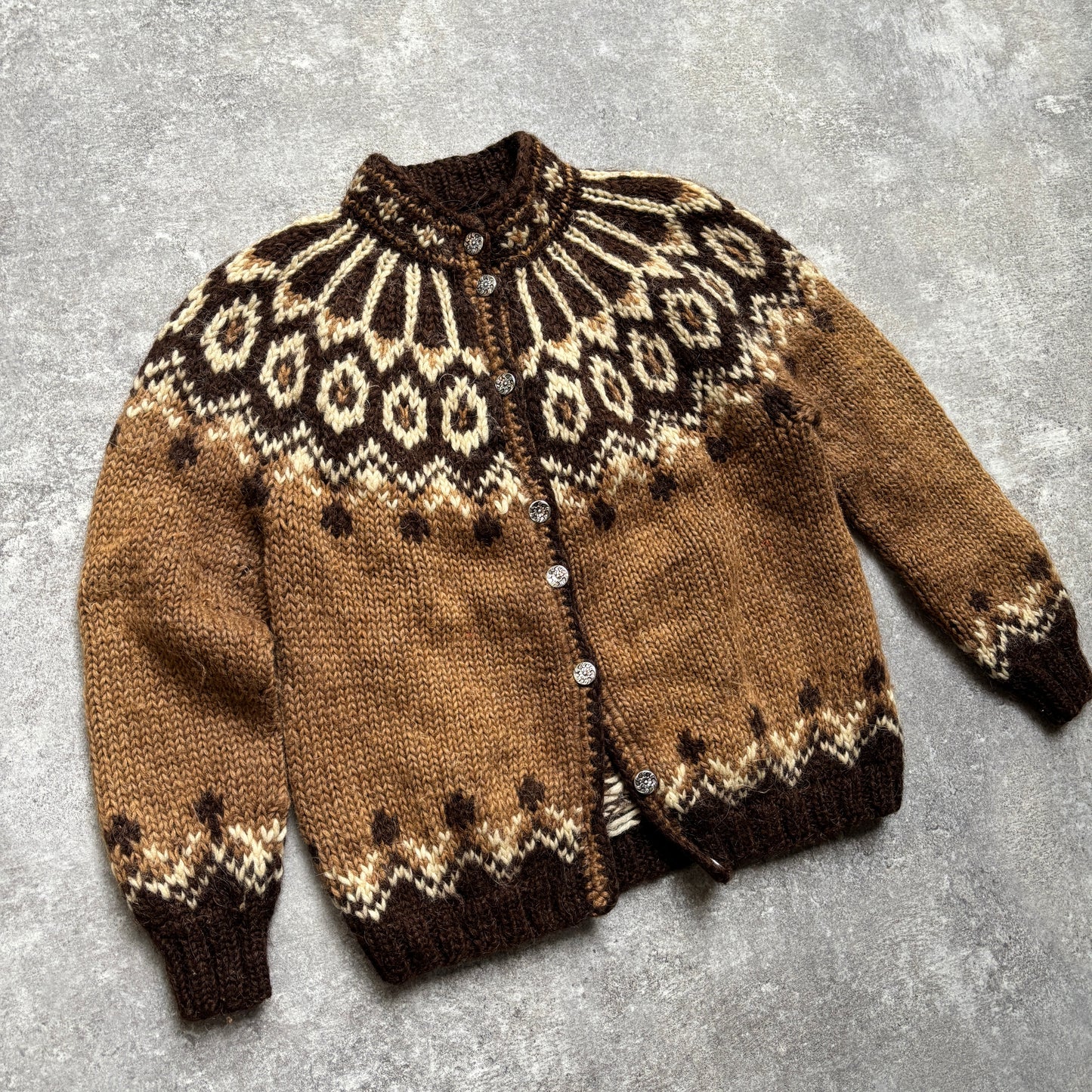 【~1980’s】Nordic Wool Knit Cardigan