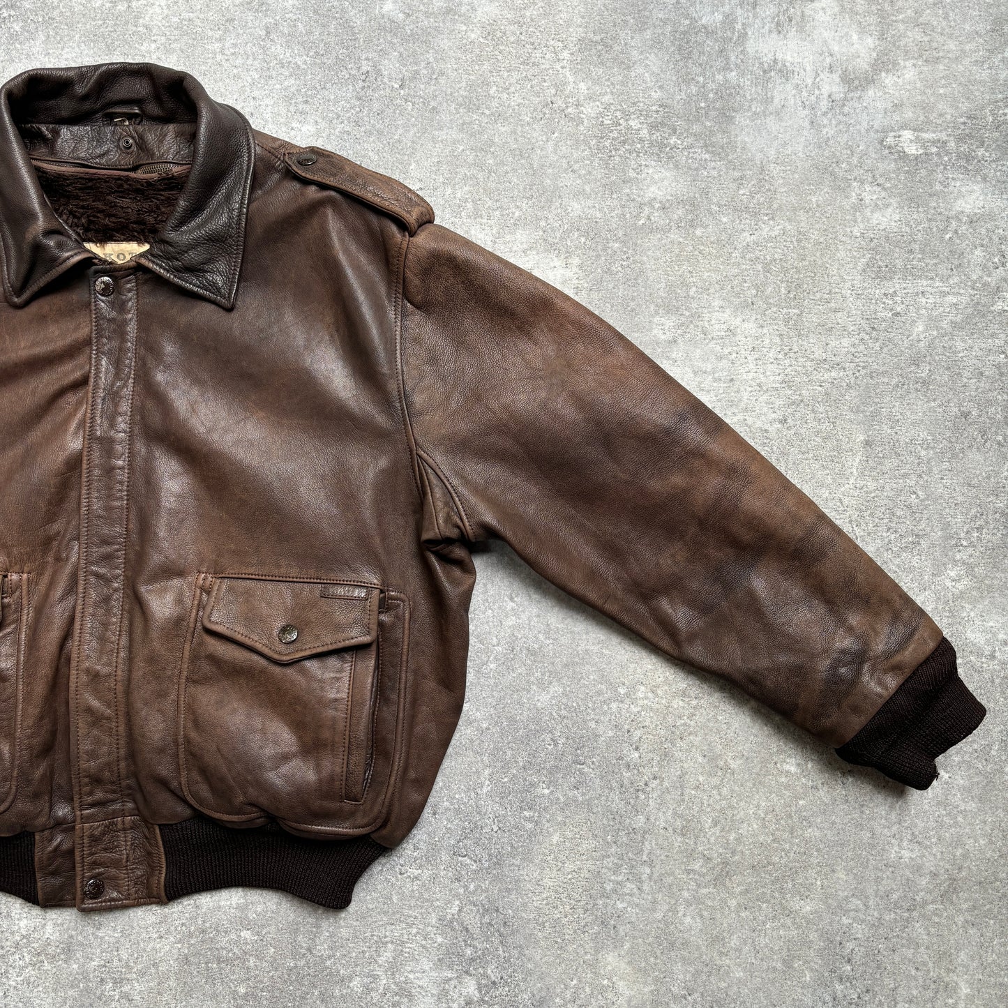 【~1990‘s】G-1 Type Brown Leather Fright Jacket