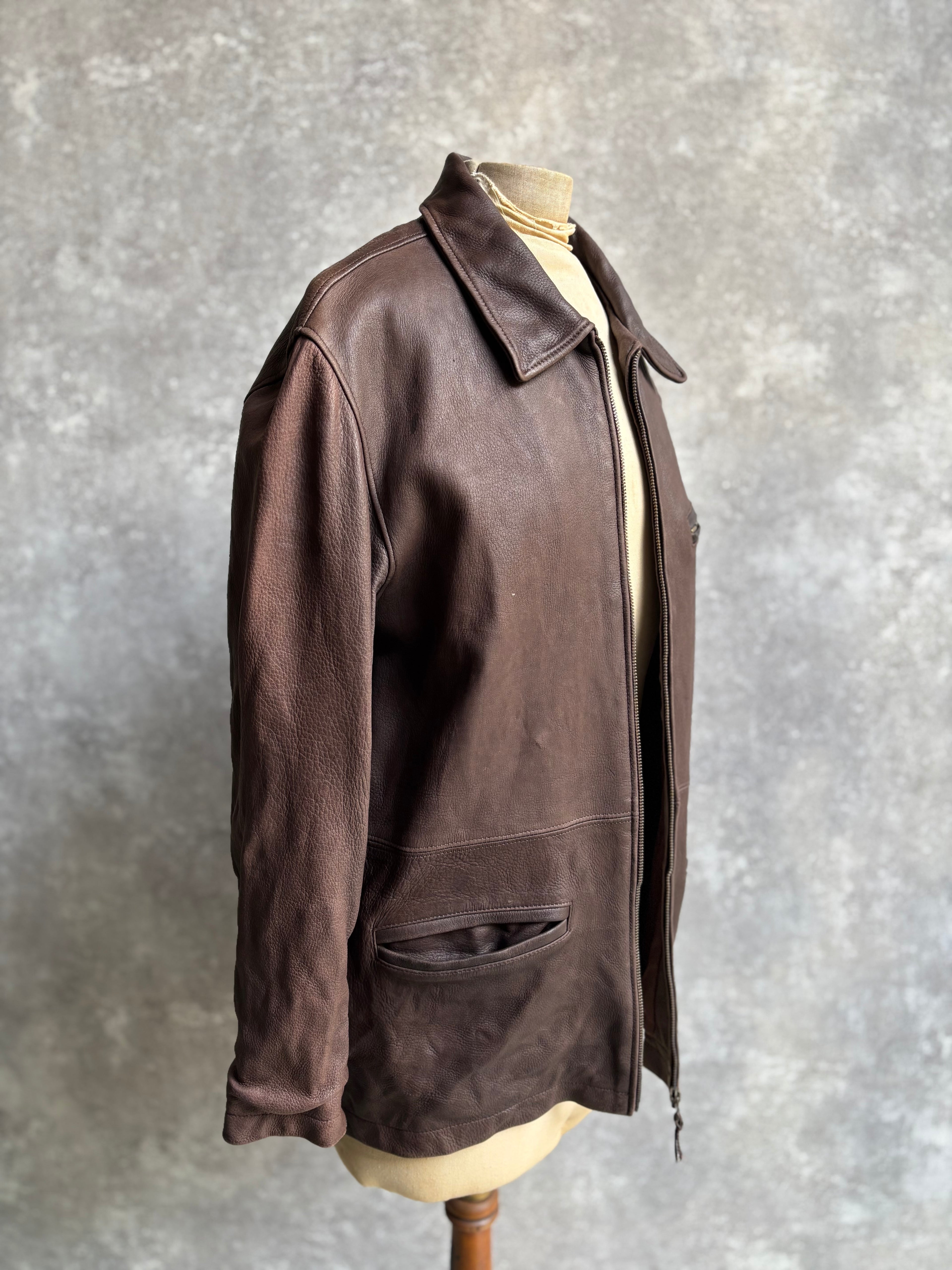 【1970‘s】 Roots Brown Leather Jacket