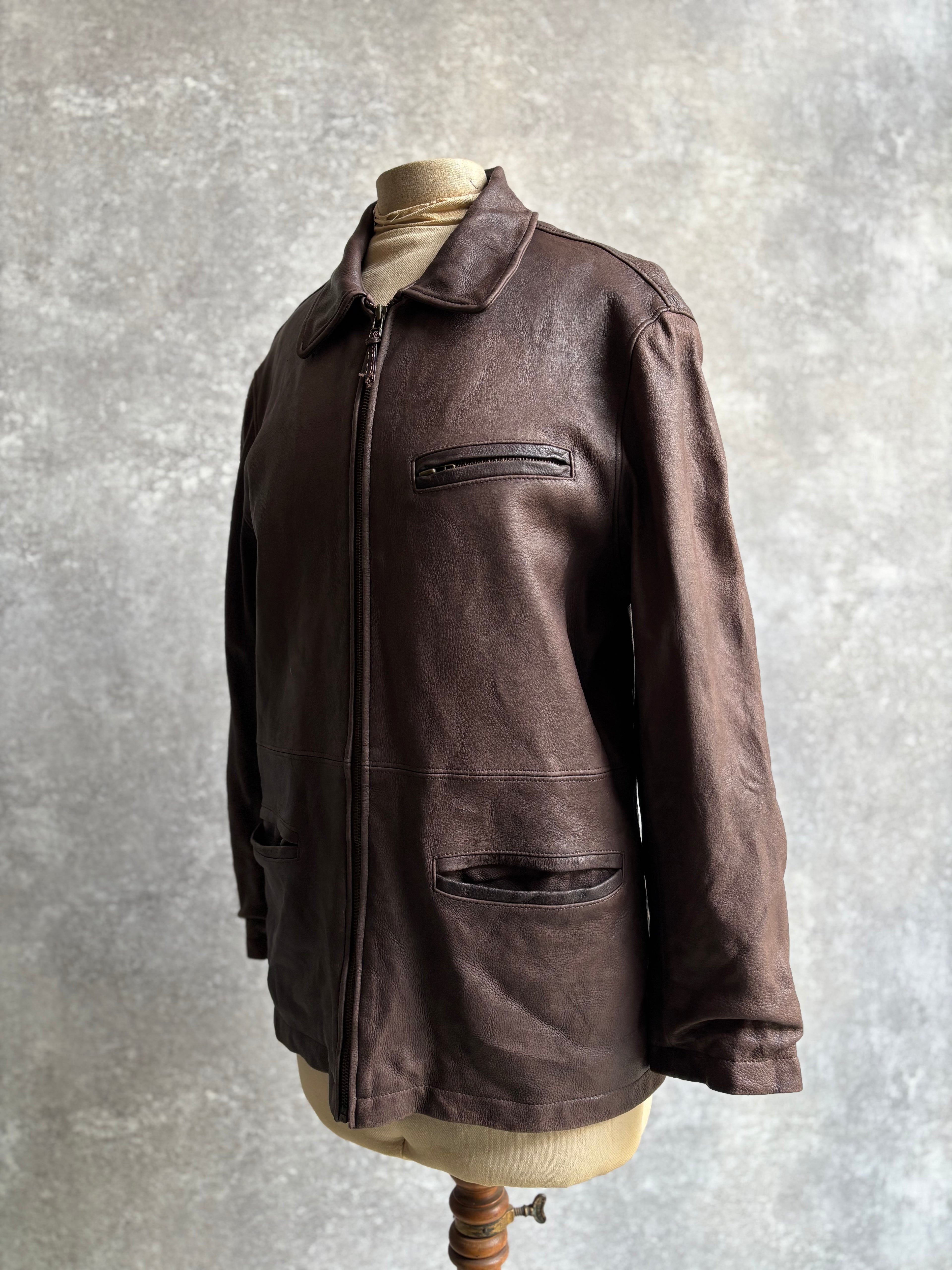 【1970‘s】 Roots Brown Leather Jacket