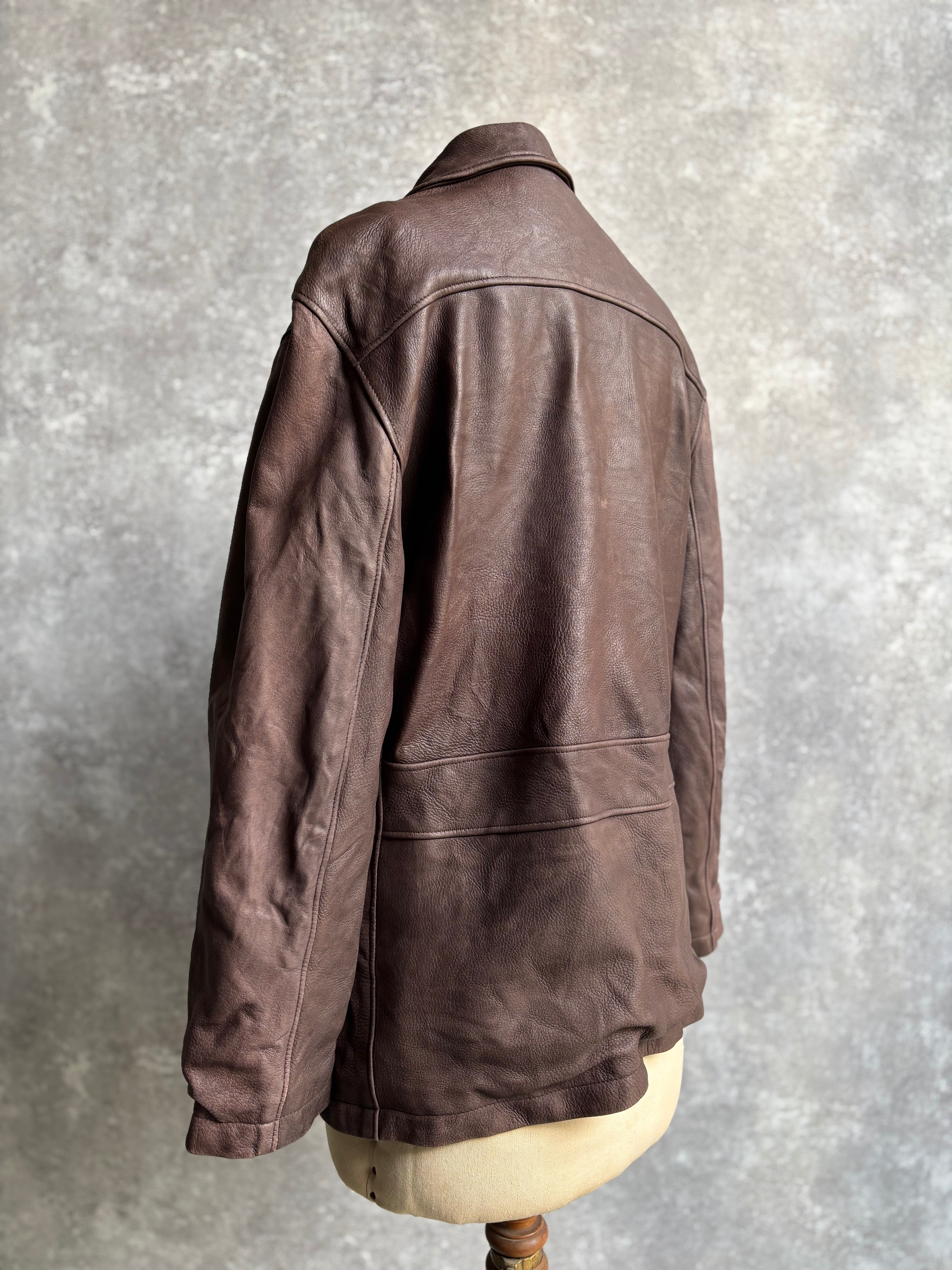 【1970‘s】 Roots Brown Leather Jacket