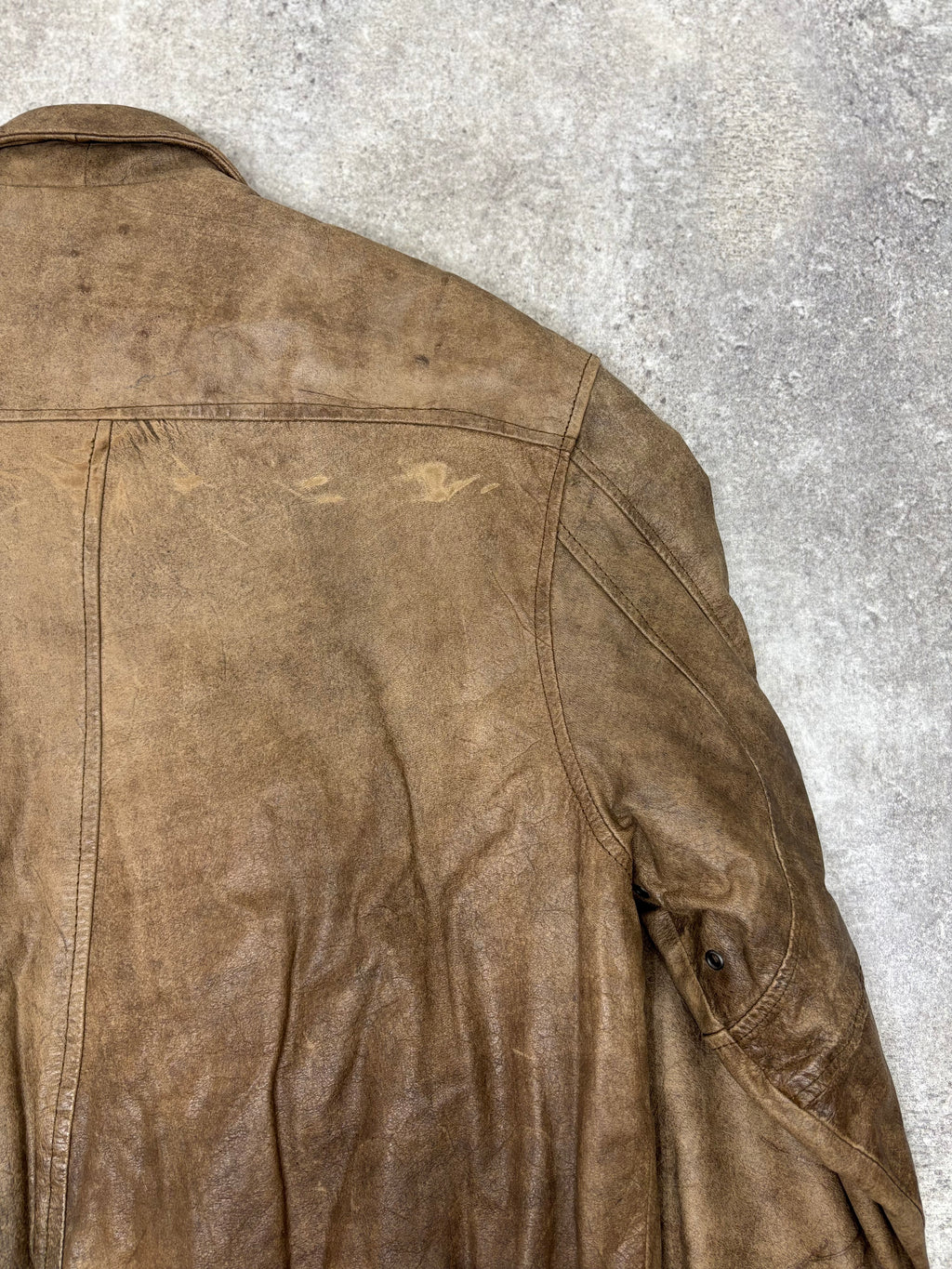 1990s Vintage Leather Flight Jacket “FLIGHT-BOMBER” by WEAR-ME-OUT