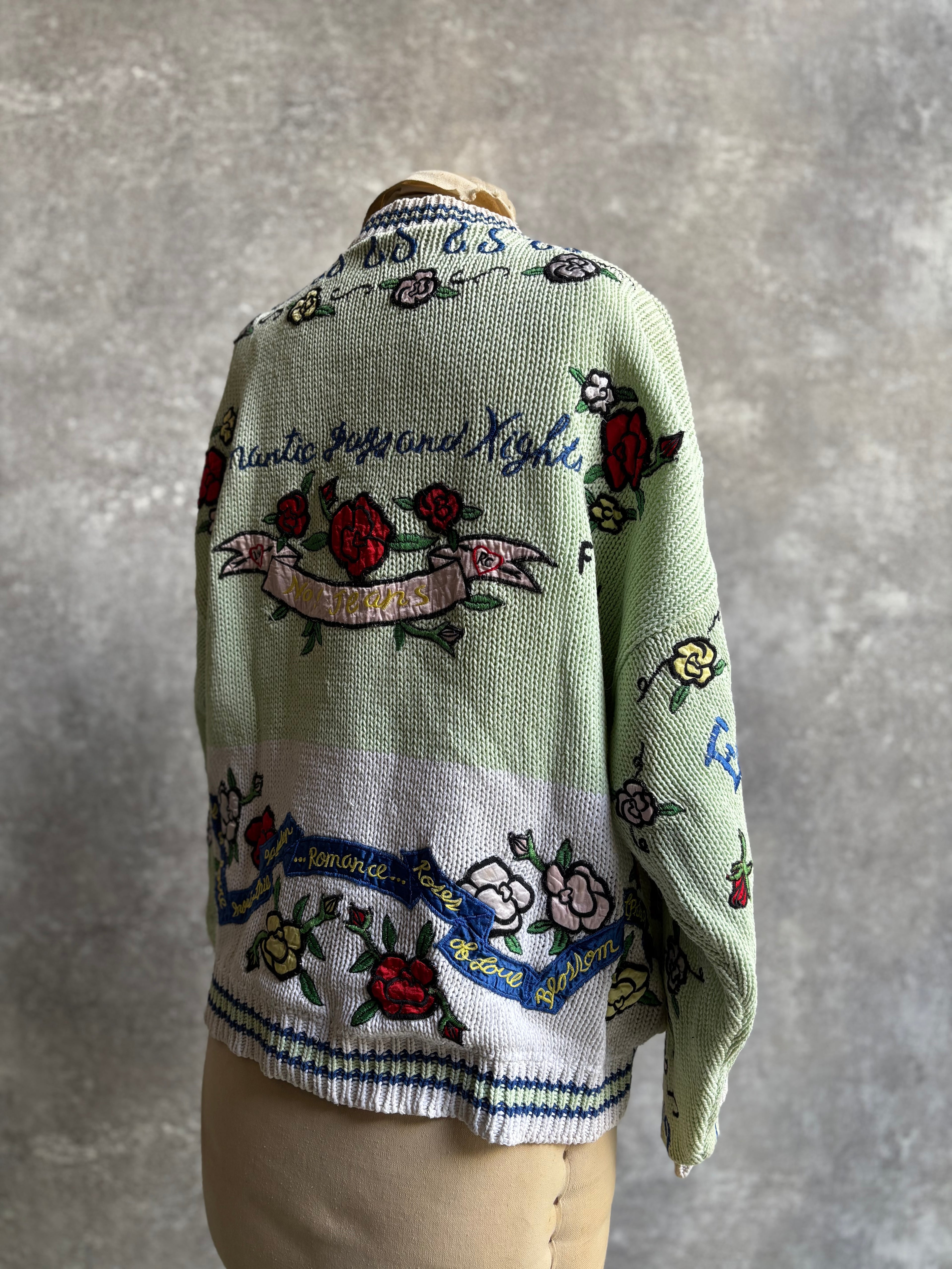[1989] Whimsical Romantic Knit Cardigan