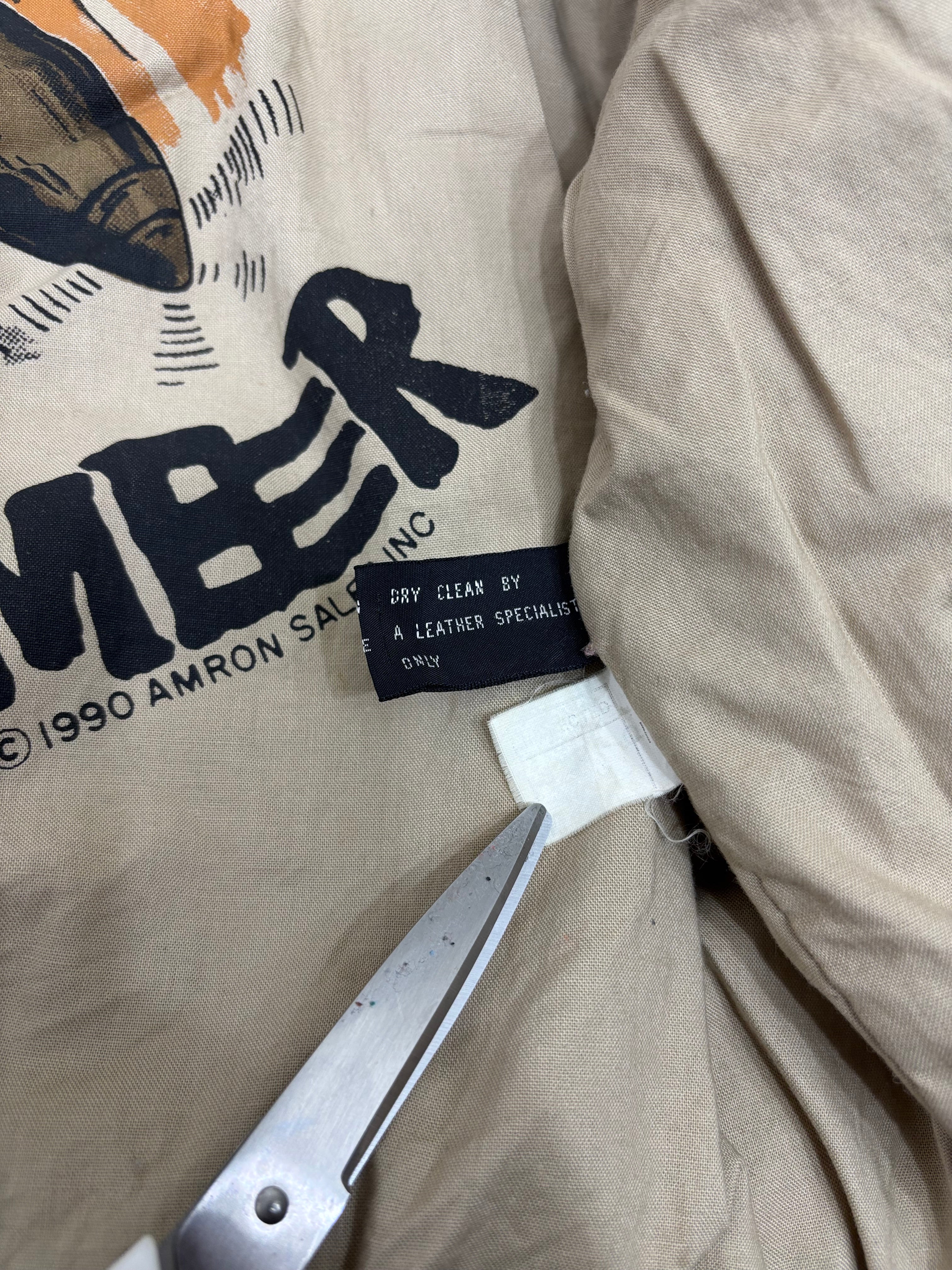 1990s Vintage Leather Flight Jacket “FLIGHT-BOMBER” by WEAR-ME-OUT