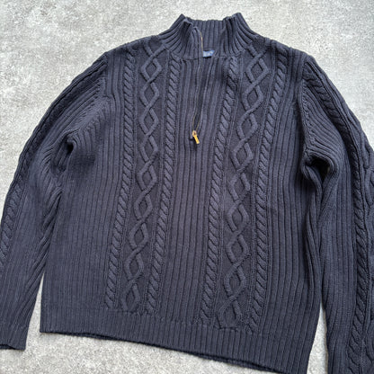 【1990's】Chaps Cable Knit Mock Neck Sweater