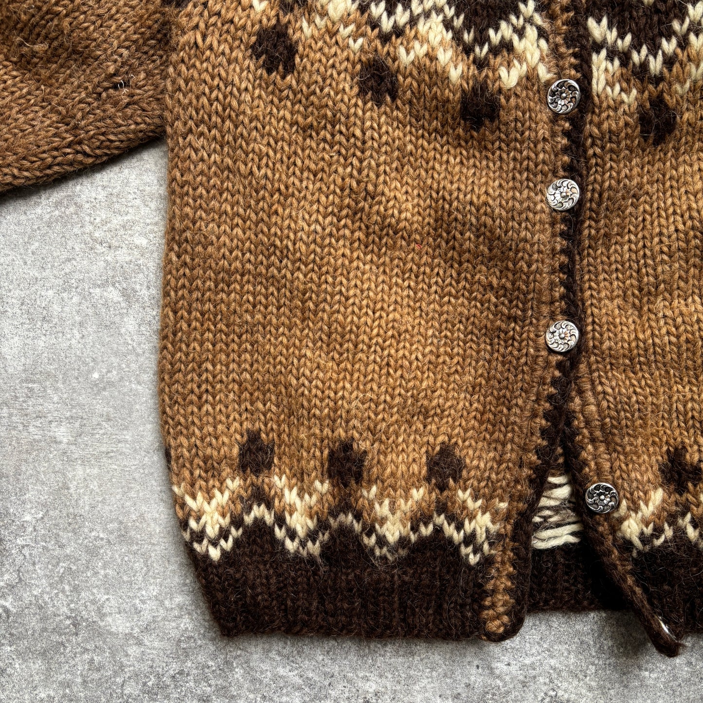 【~1980’s】Nordic Wool Knit Cardigan