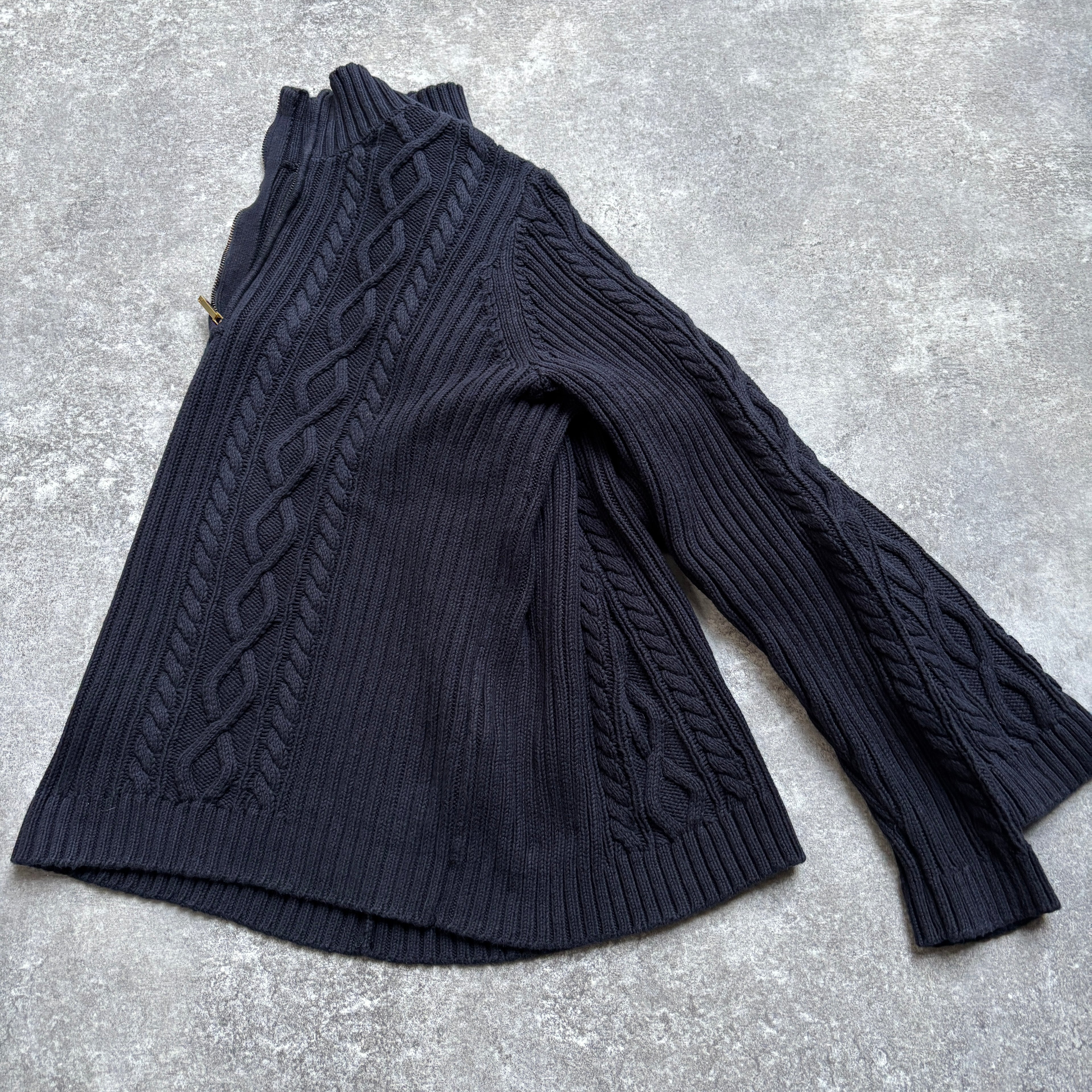 [1990's] Chaps Cable Knit Mock Neck Sweater