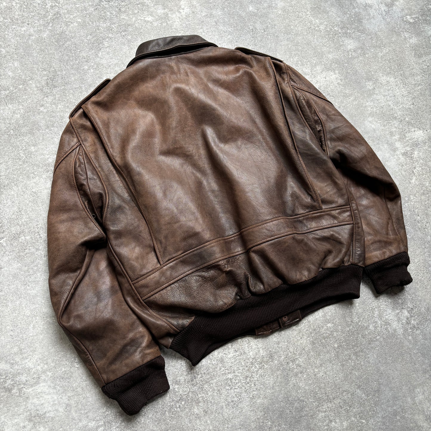 【~1990‘s】G-1 Type Brown Leather Fright Jacket