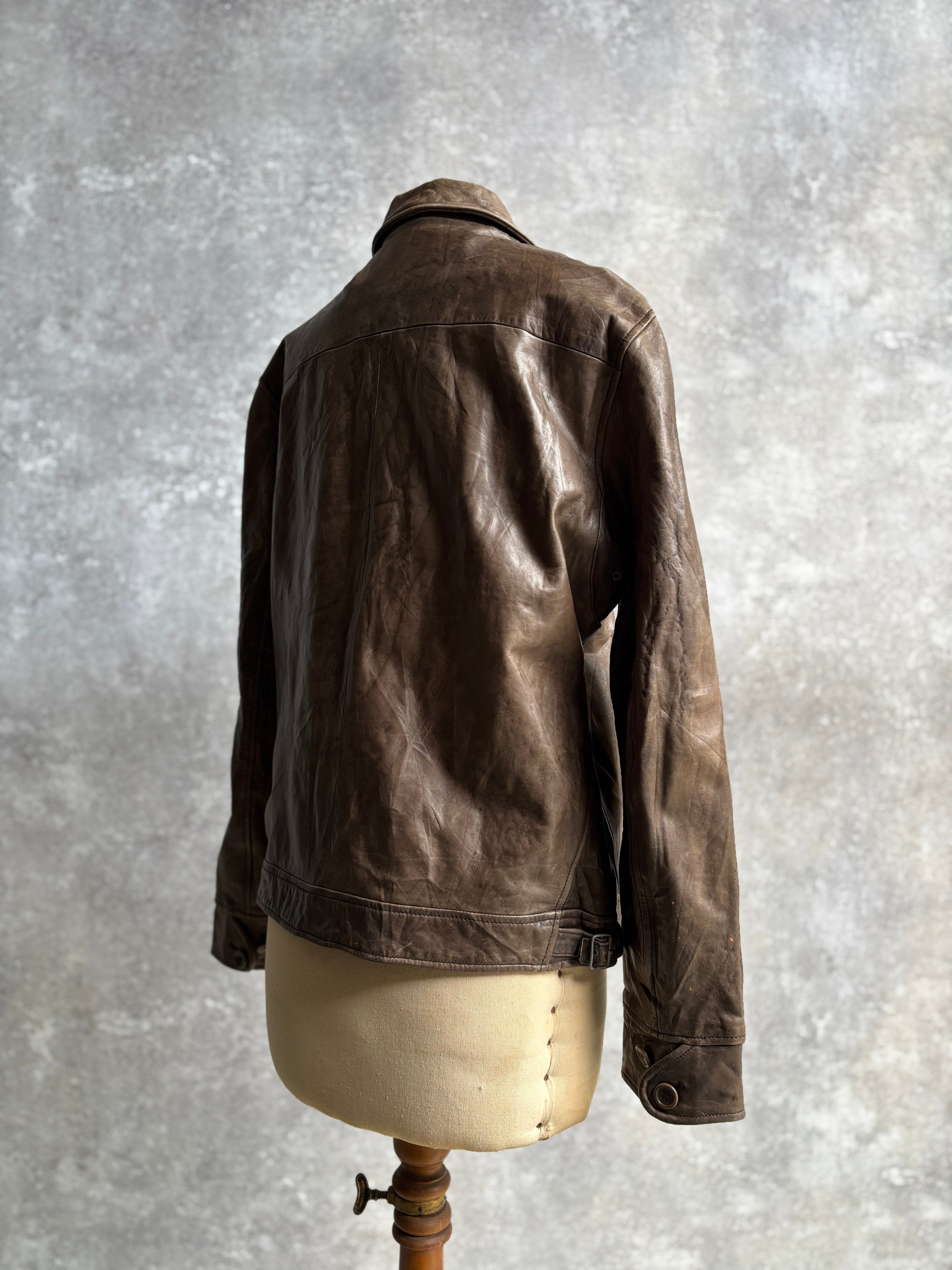 【1990's】Banana Republic Brown Leather Jacket