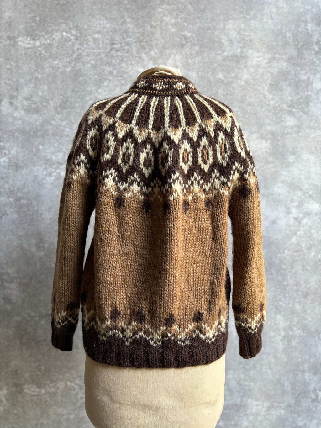 【~1980’s】Nordic Wool Knit Cardigan