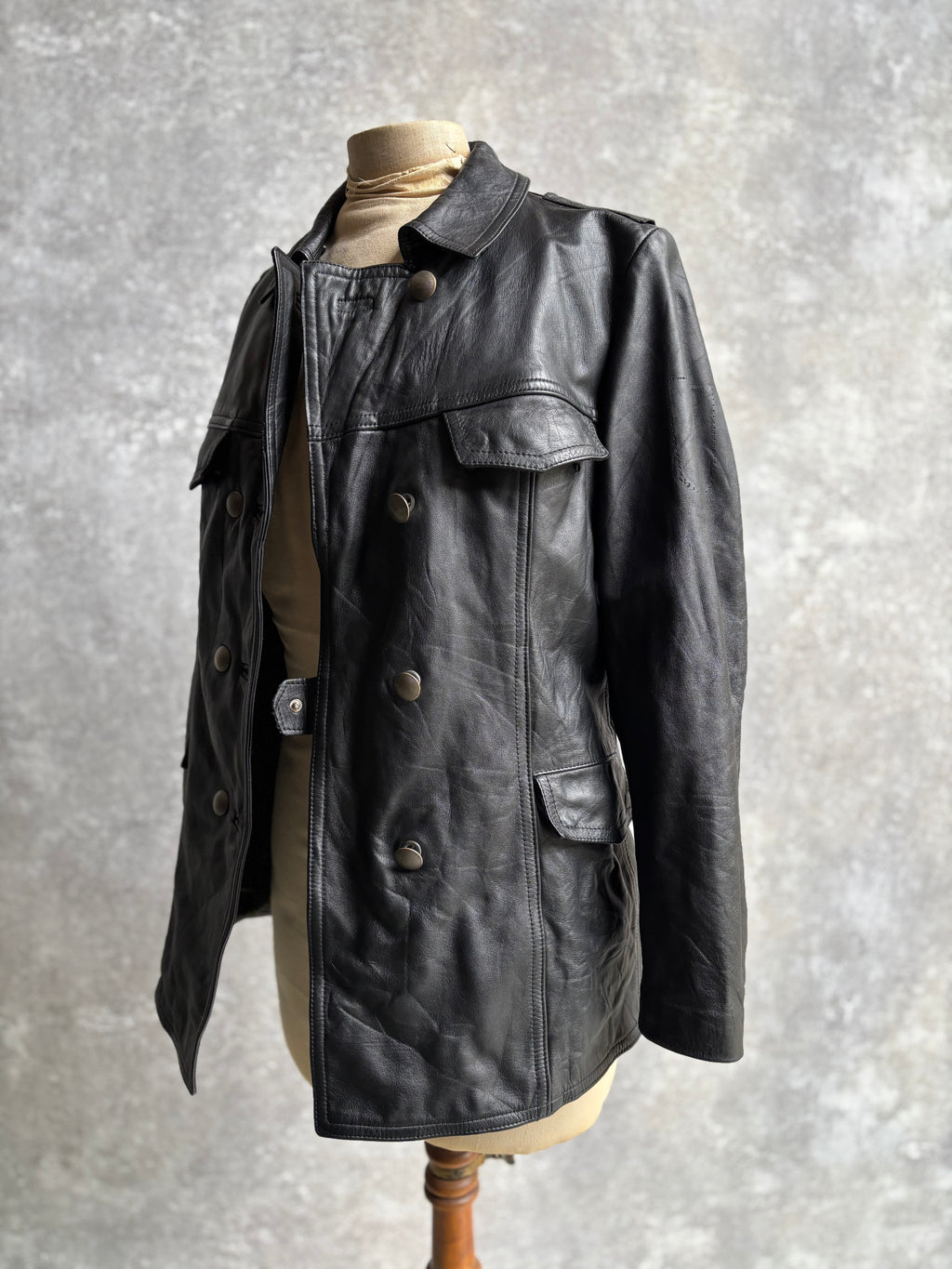 【1991】Vintage Leather German Police Jacket