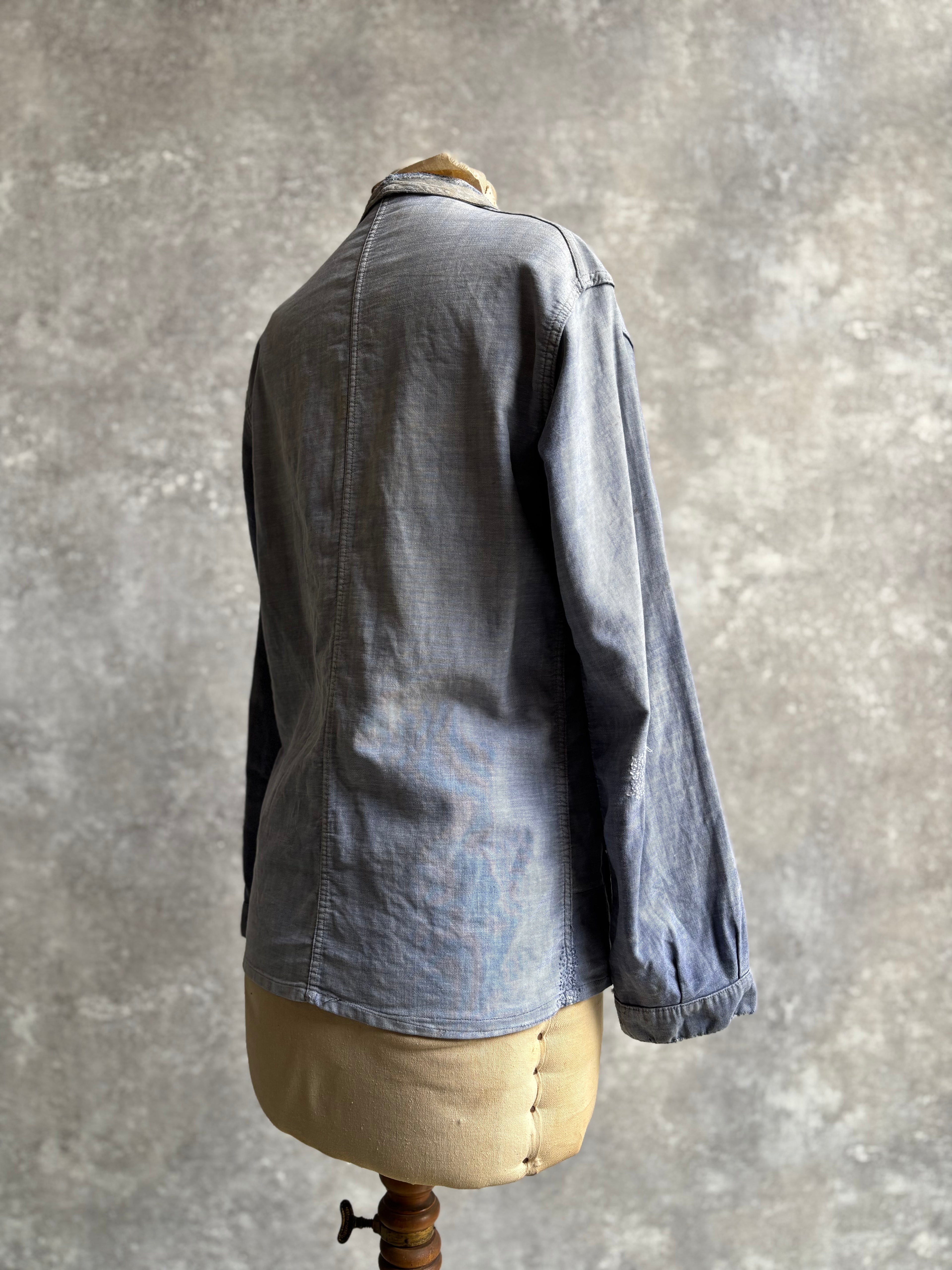 【~1950's】Vintage French Cotton Linen Work Jacket『Vulcain ヴァルカン』