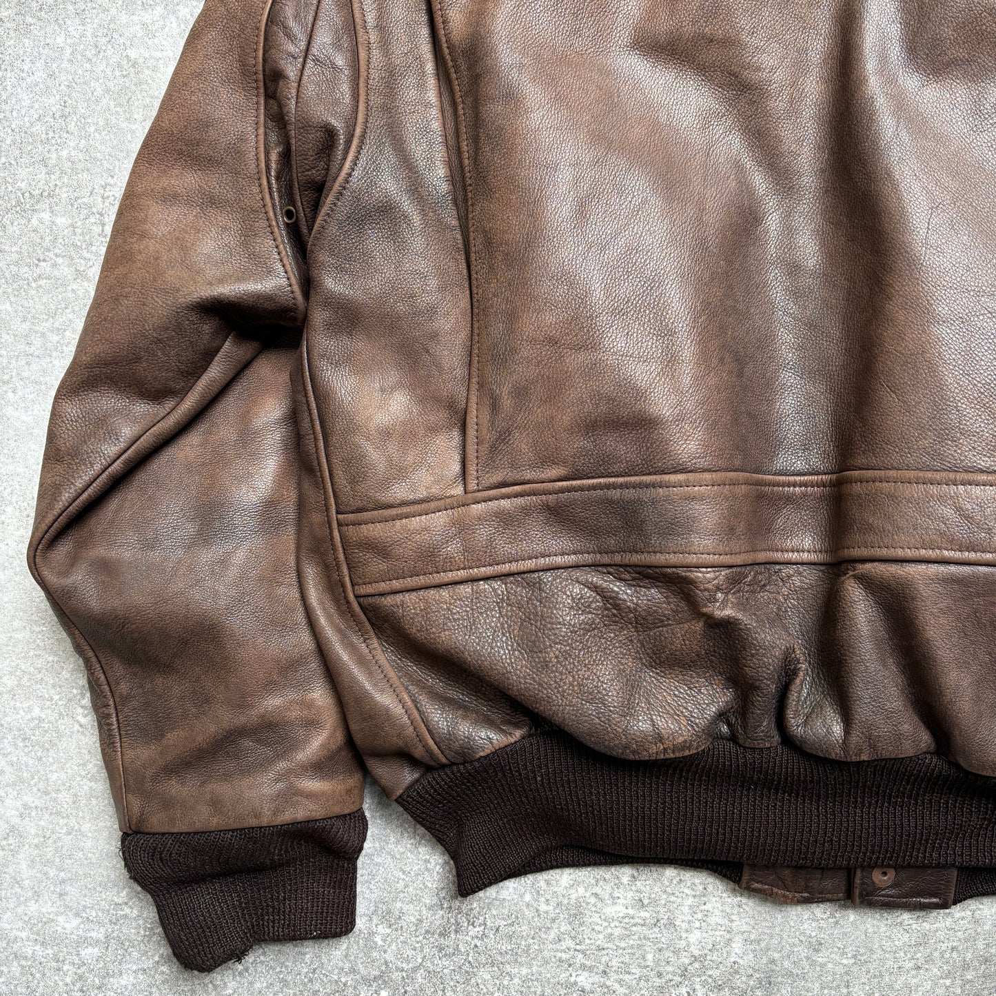 【~1990‘s】G-1 Type Brown Leather Fright Jacket