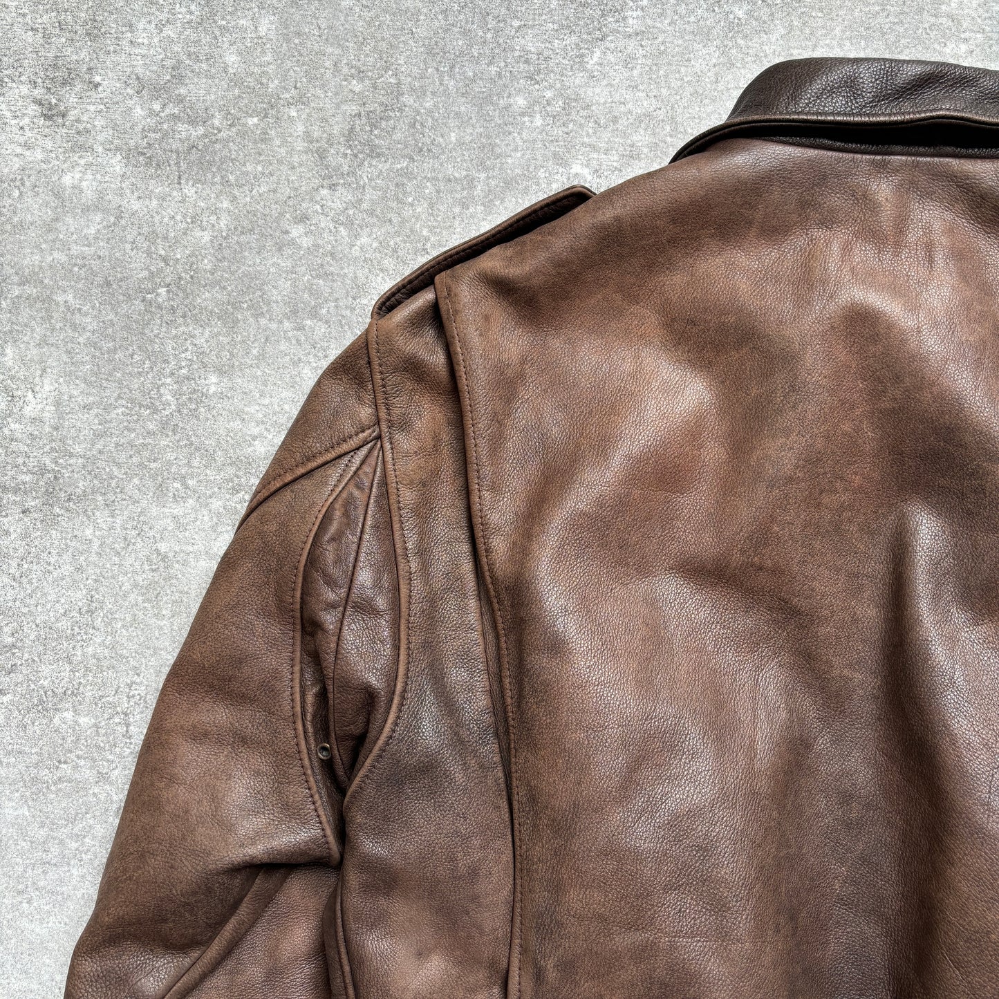 【~1990‘s】G-1 Type Brown Leather Fright Jacket