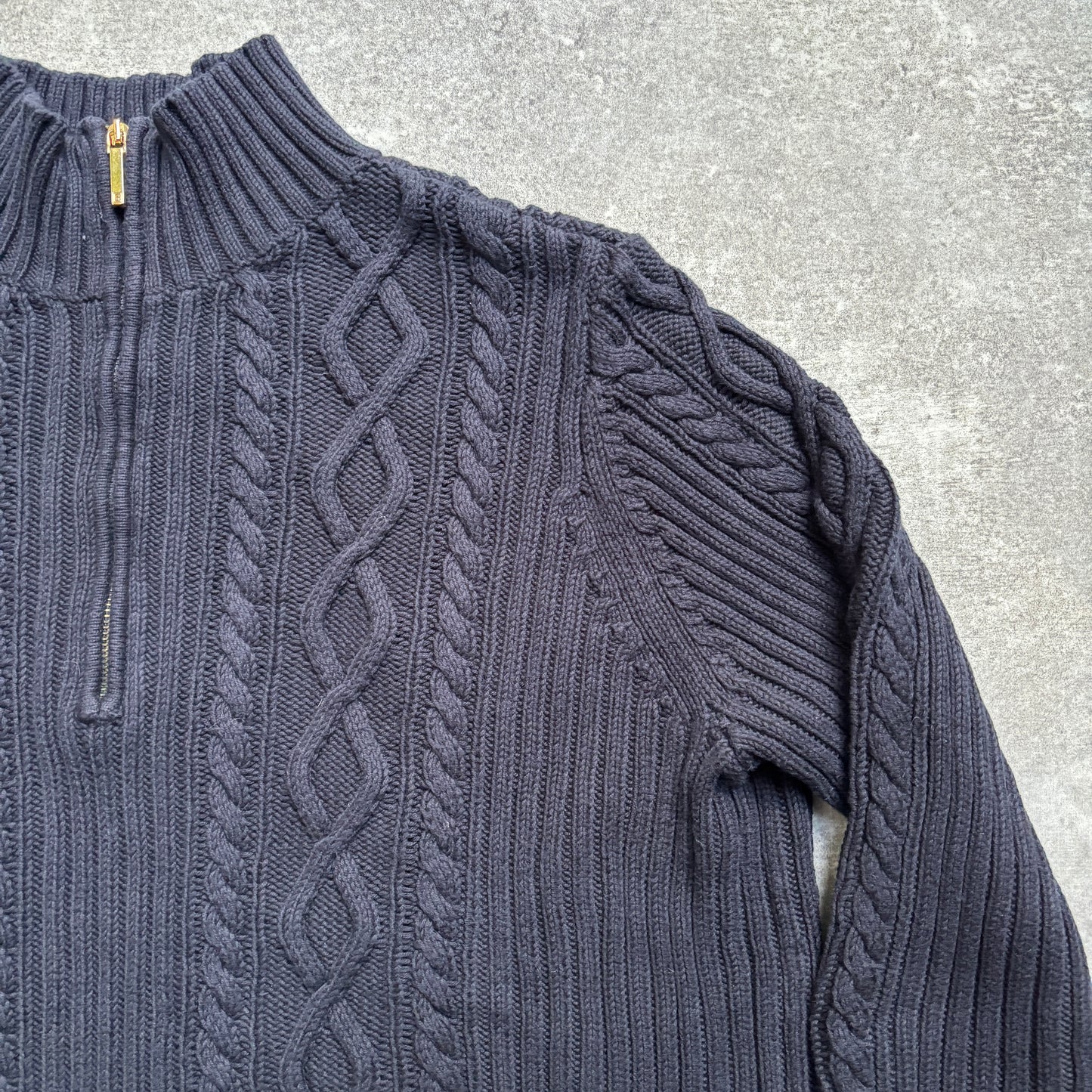 【1990's】Chaps Cable Knit Mock Neck Sweater