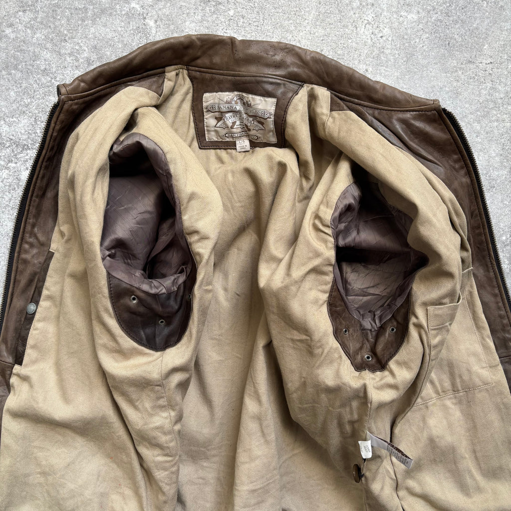 【1990's】Banana Republic Brown Leather Jacket