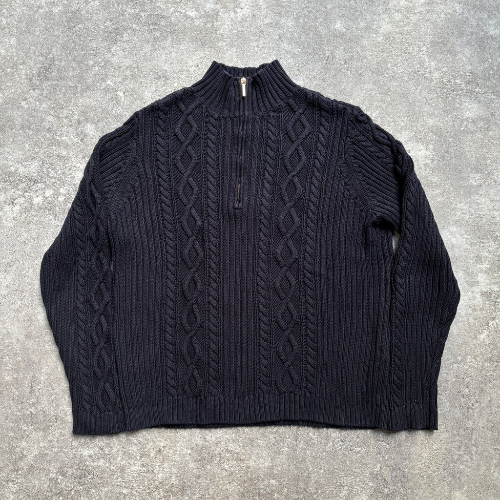 [1990's] Chaps Cable Knit Mock Neck Sweater
