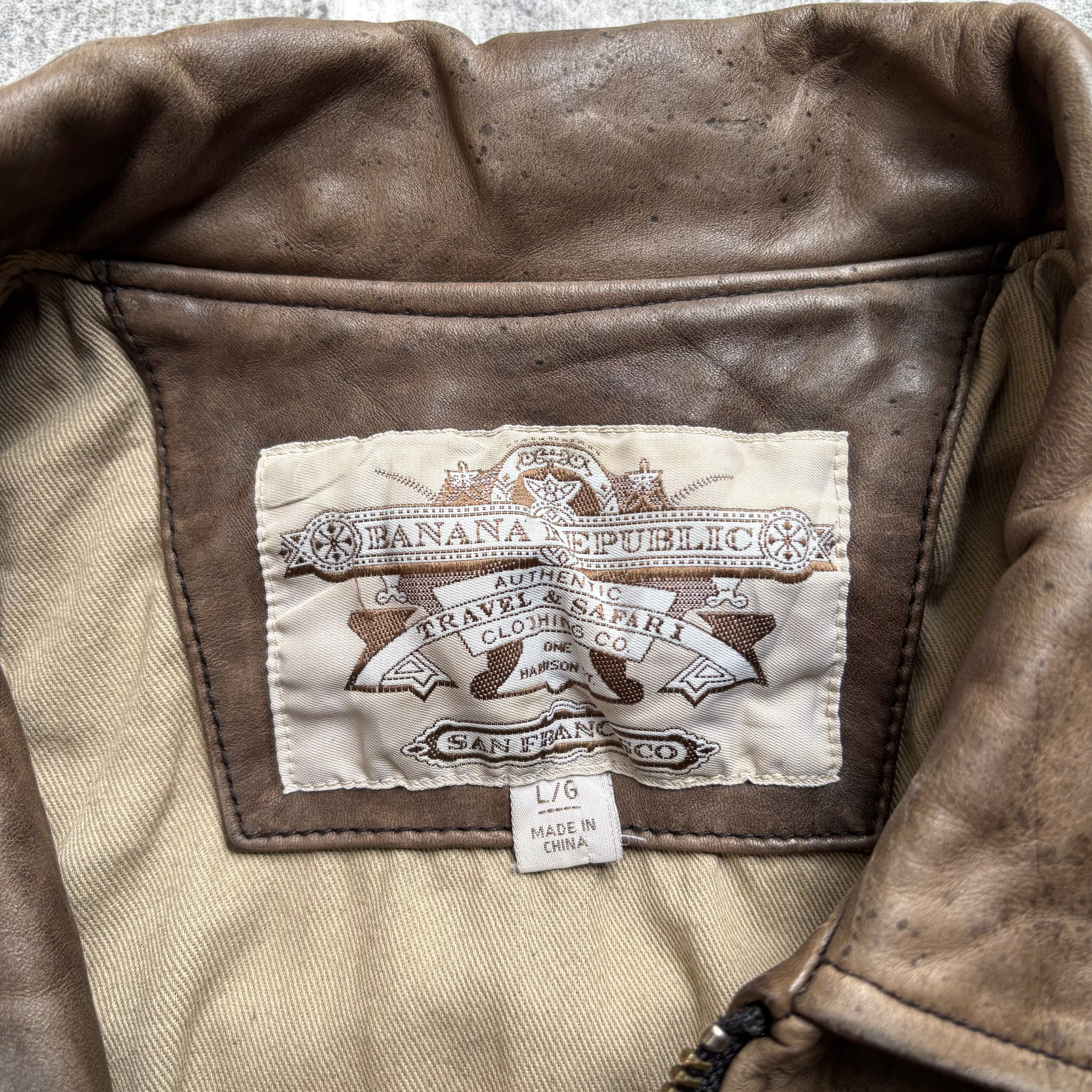 【1990's】Banana Republic Brown Leather Jacket